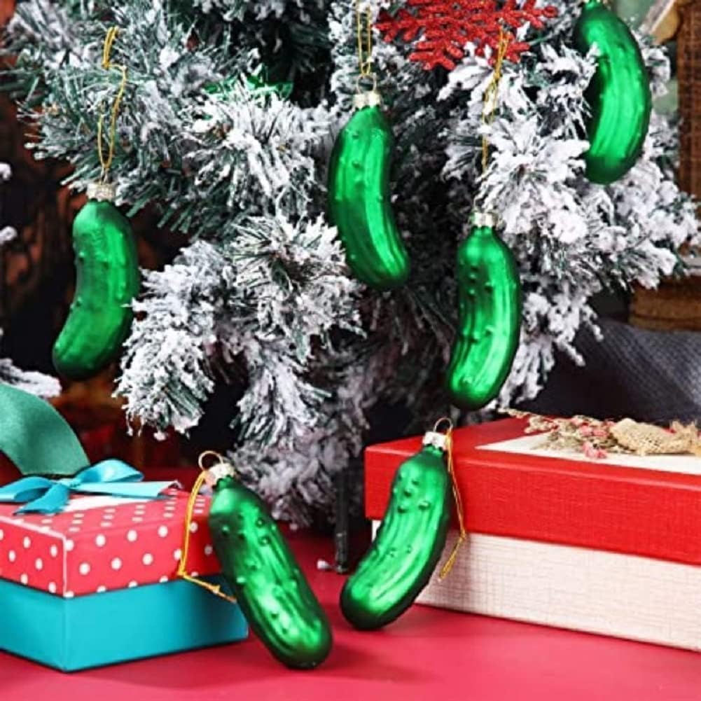 Green Christmas Pickle Tree Ornament