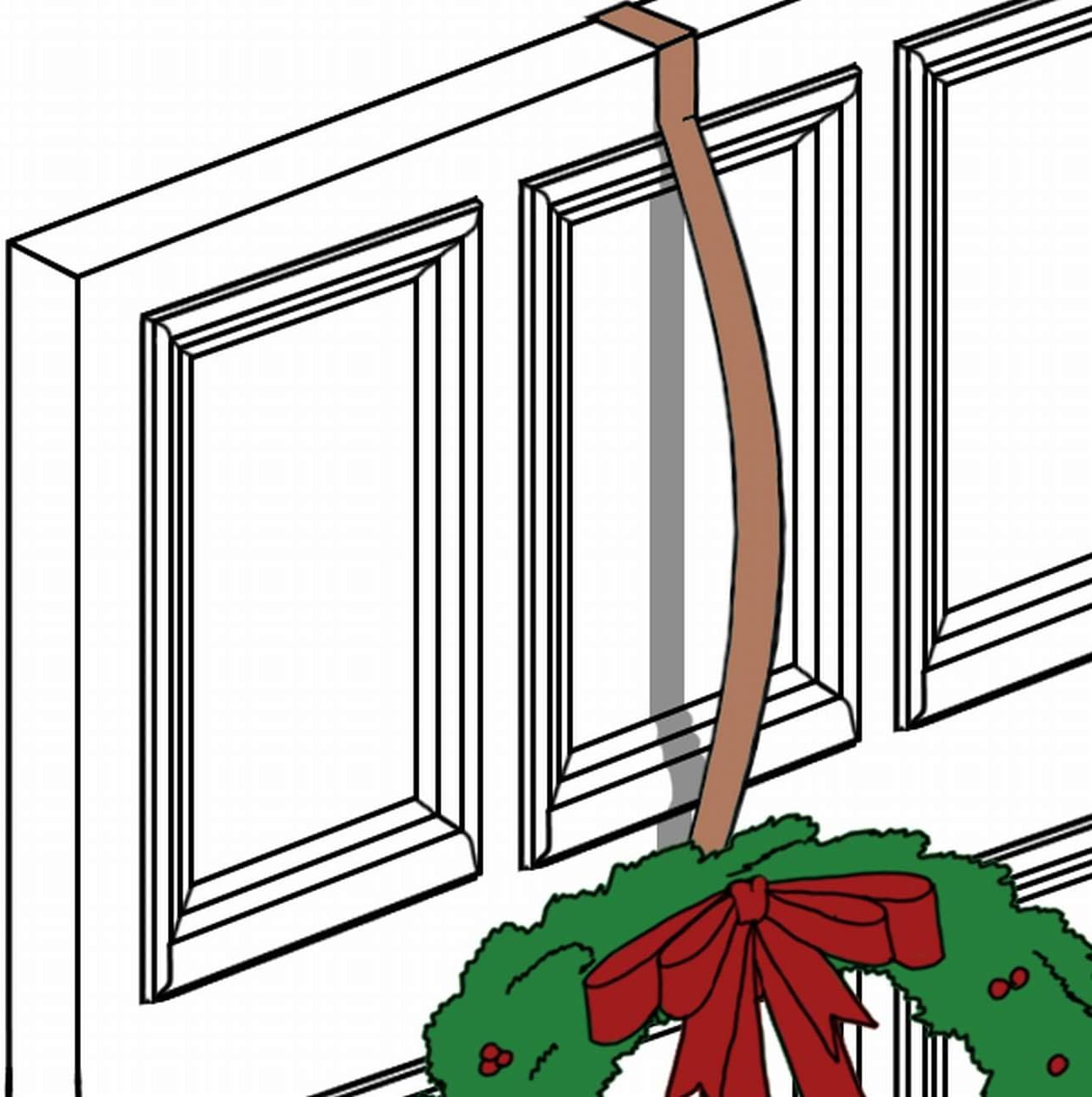 Haute Decor HighProfile Curved Door Wreath Hanger