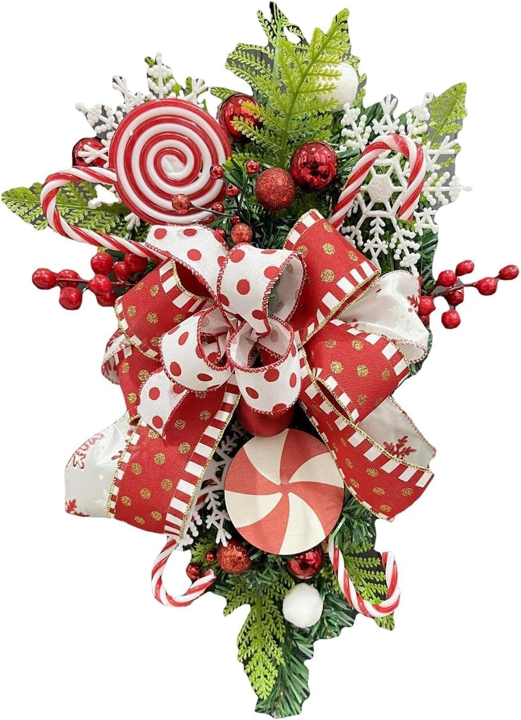 FRECI Teardrop Wreath Green Leaves Holiday Decor