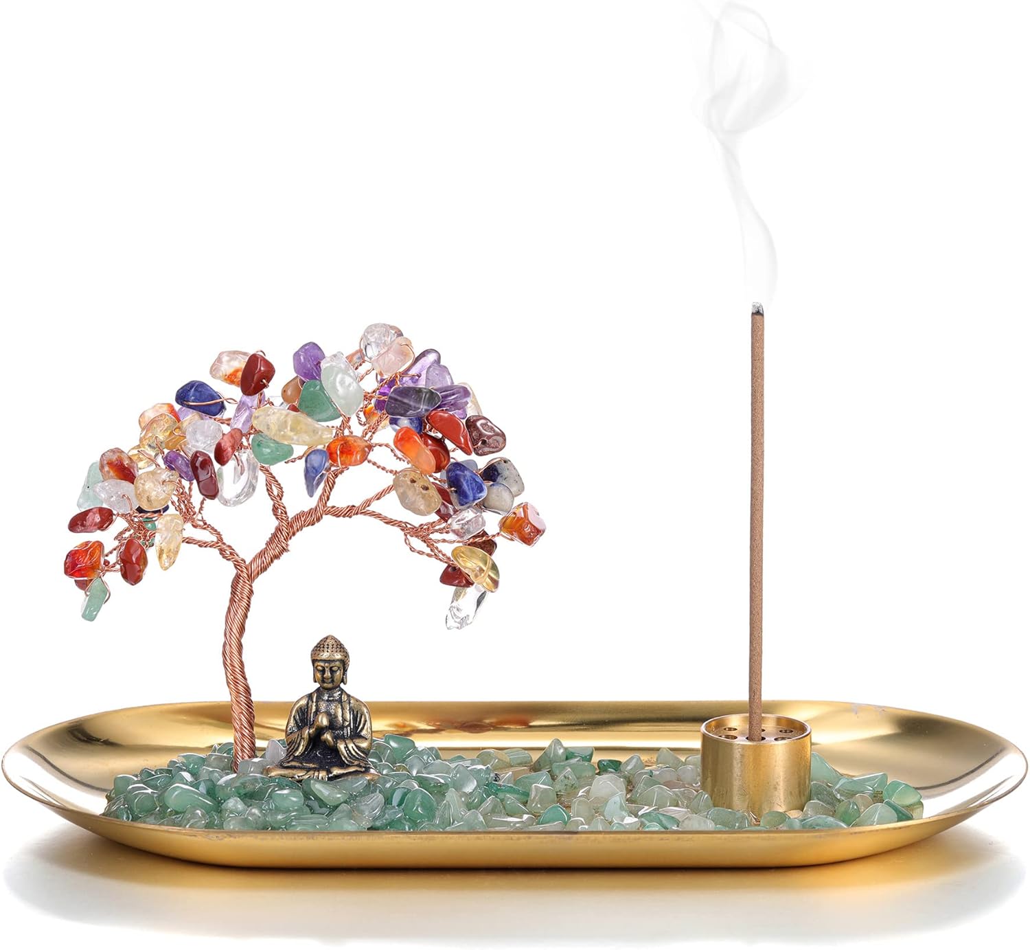 Jovivi Crystal Incense Holder for Sticks