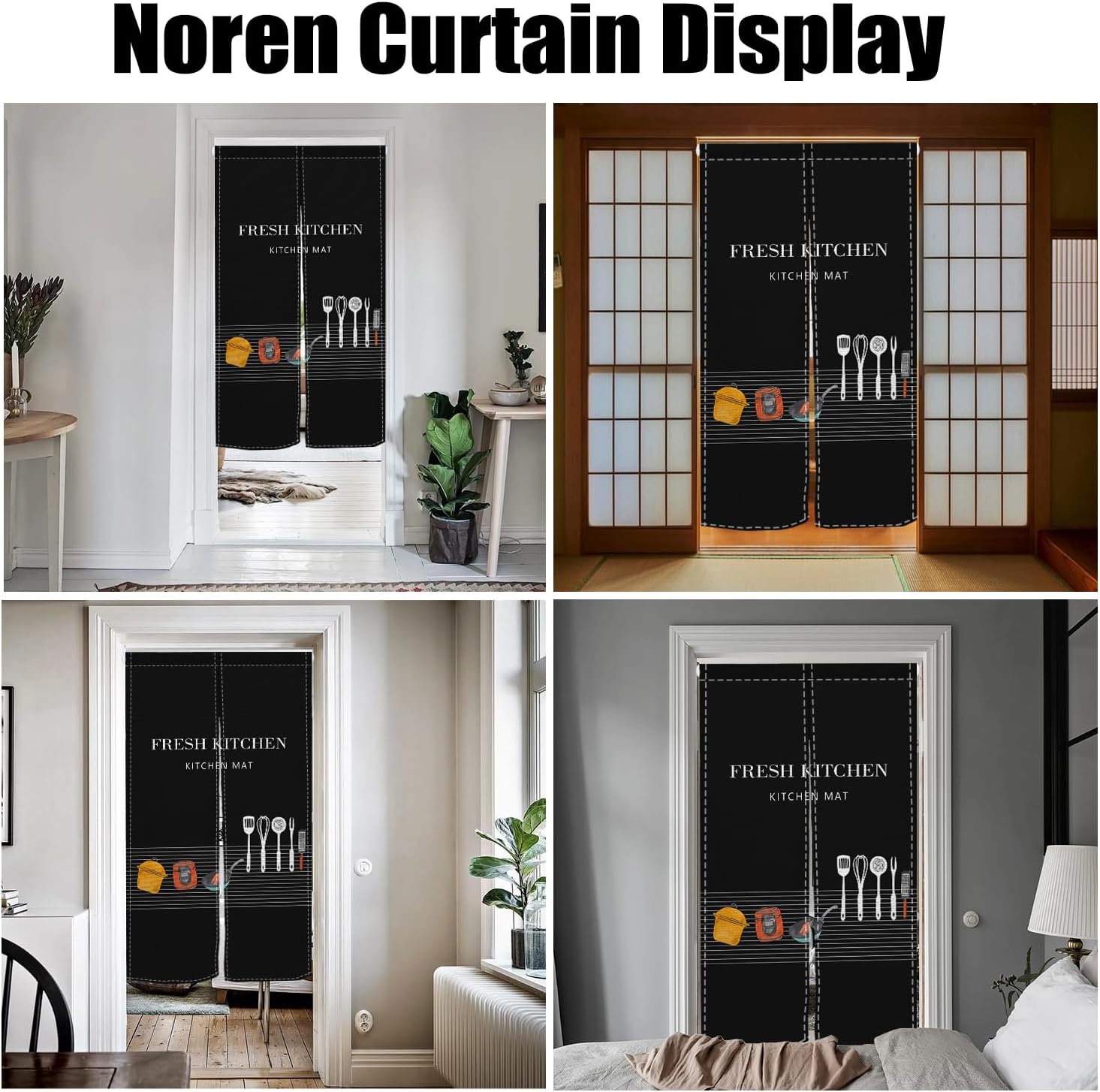 Japanese Noren Doorway Curtain 34x60 Inch