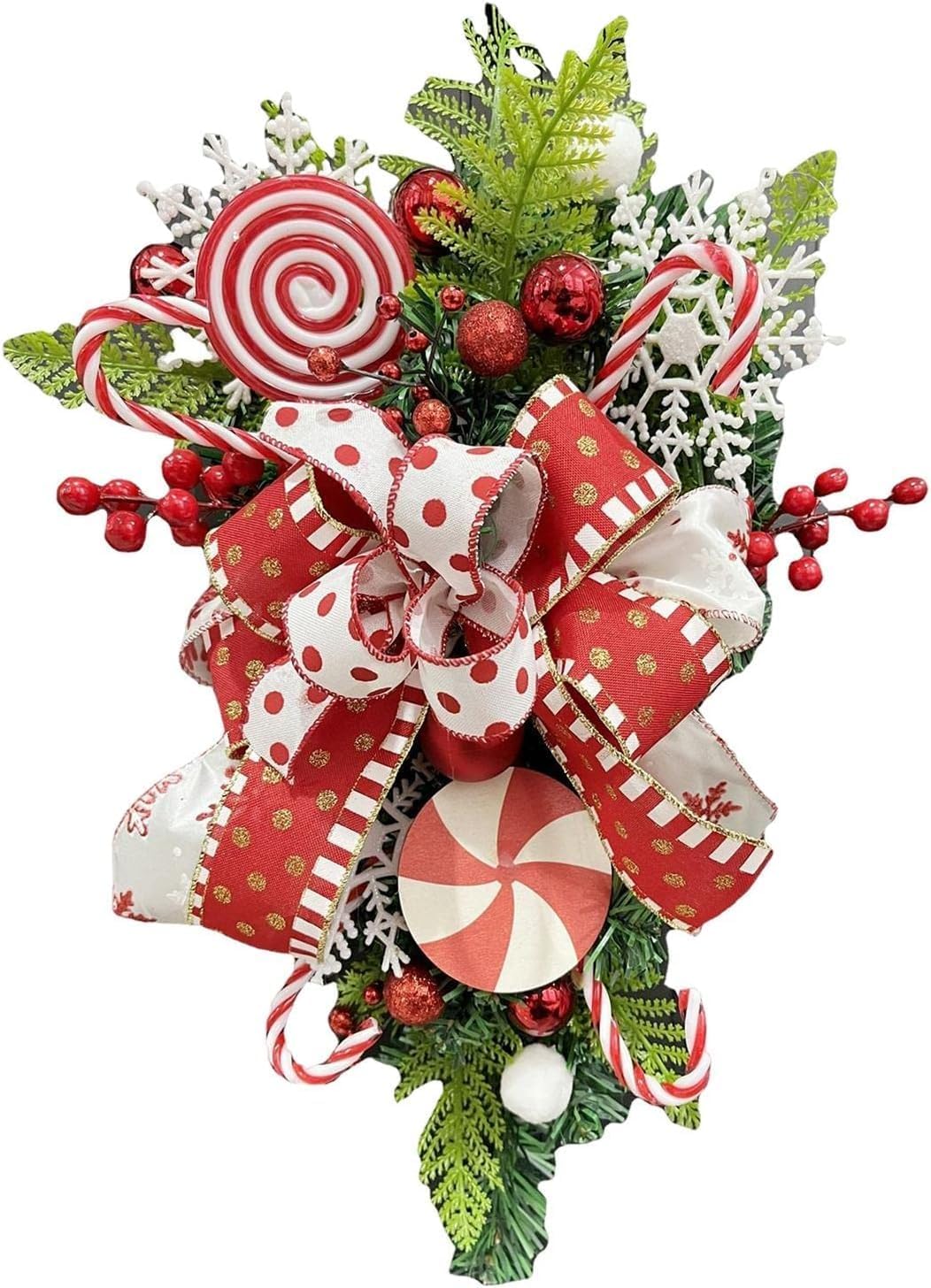 FRECI Teardrop Wreath Green Leaves Holiday Decor