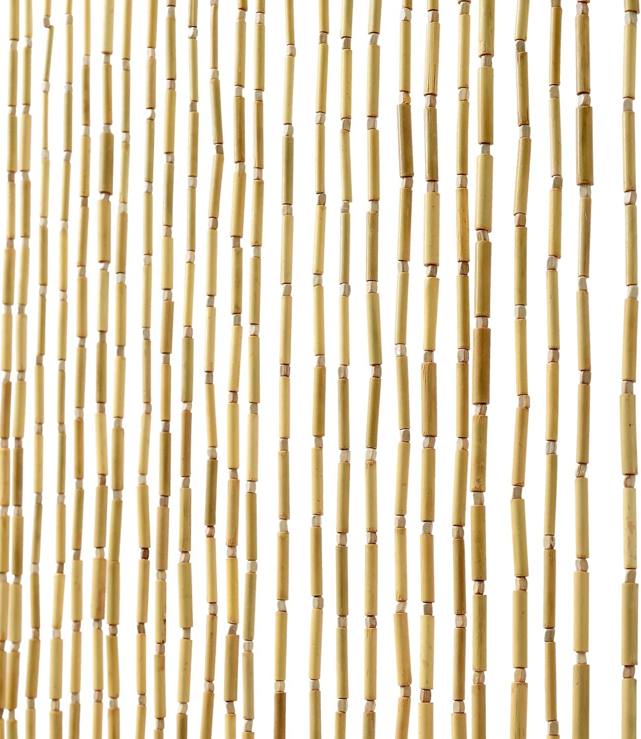 FlavorThings 36x79 inch Natural Wood Bamboo Beaded Curtain Room Divider