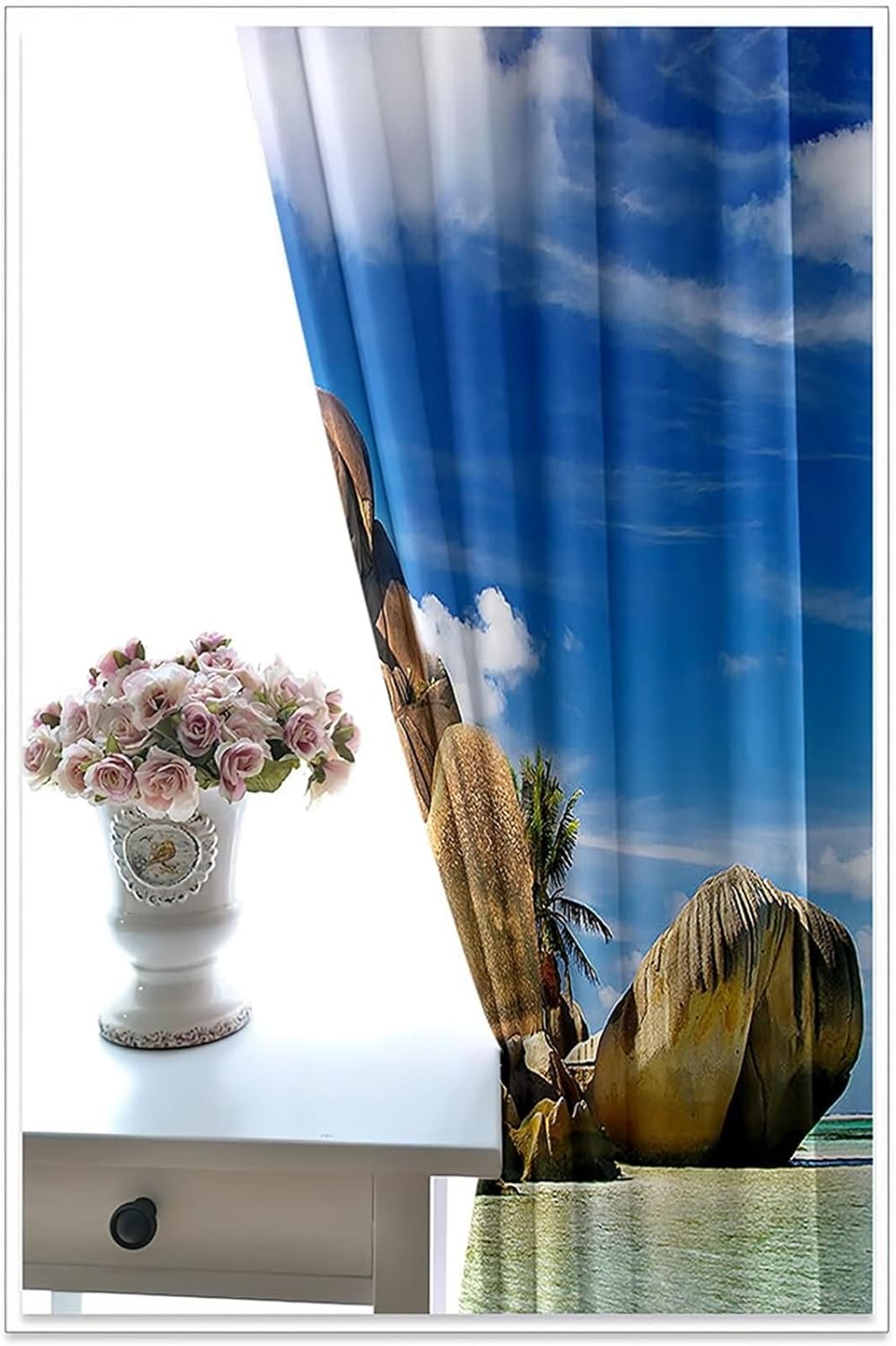 Homxi Curtain Blackout 2 Panels Living Room Set