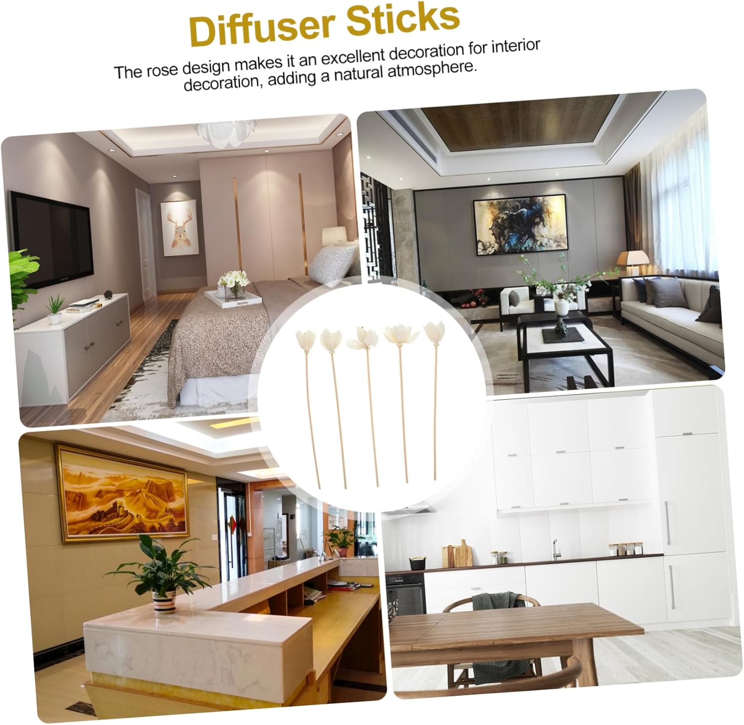 IMIKEYA 5pcs Rattan Sticks Diffuser Accessories