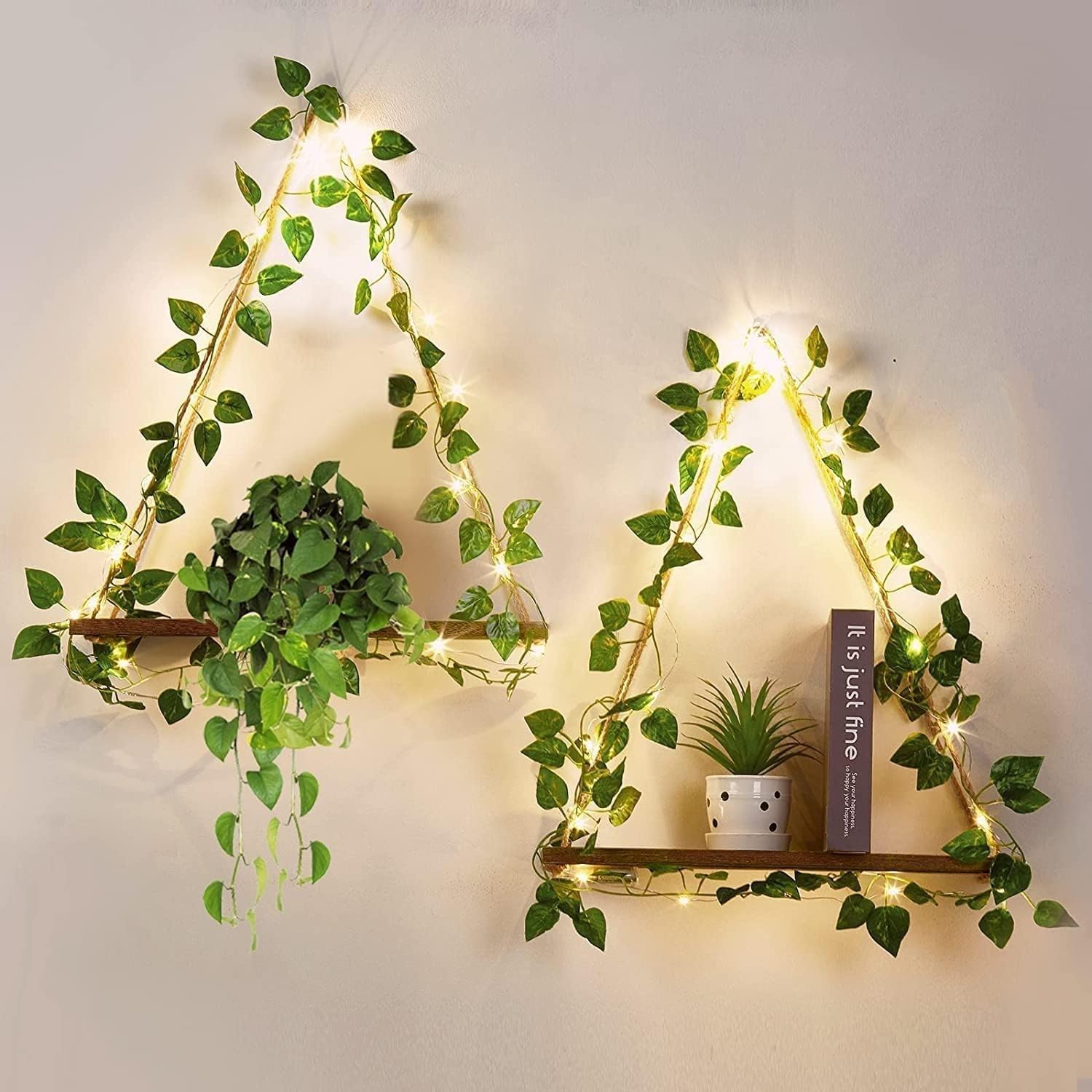 No Drill Floating Shelves for Wall Set of 2