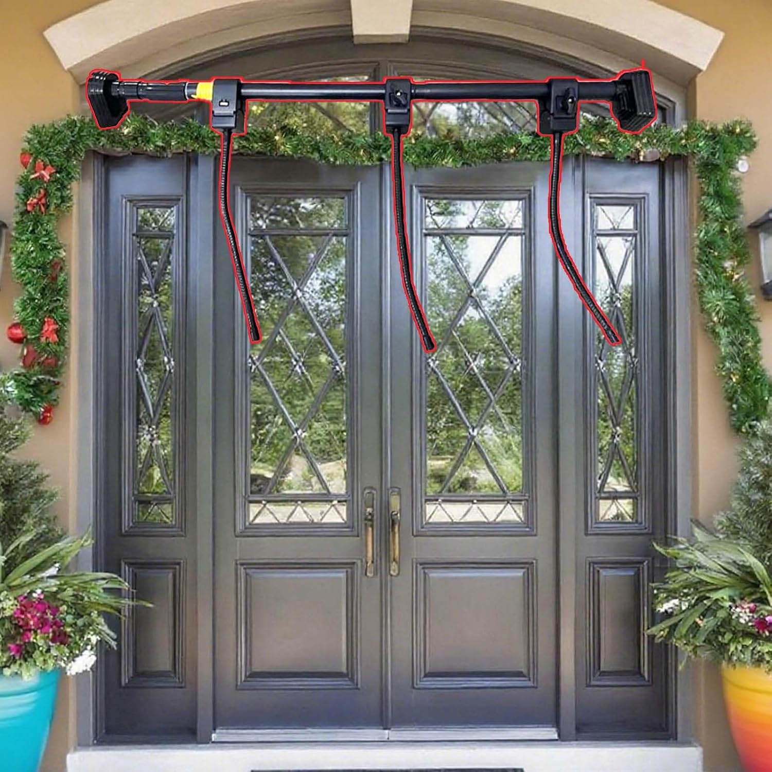 Adjustable Garland Hanger for Front Door Frame - 32 to 80 Fit