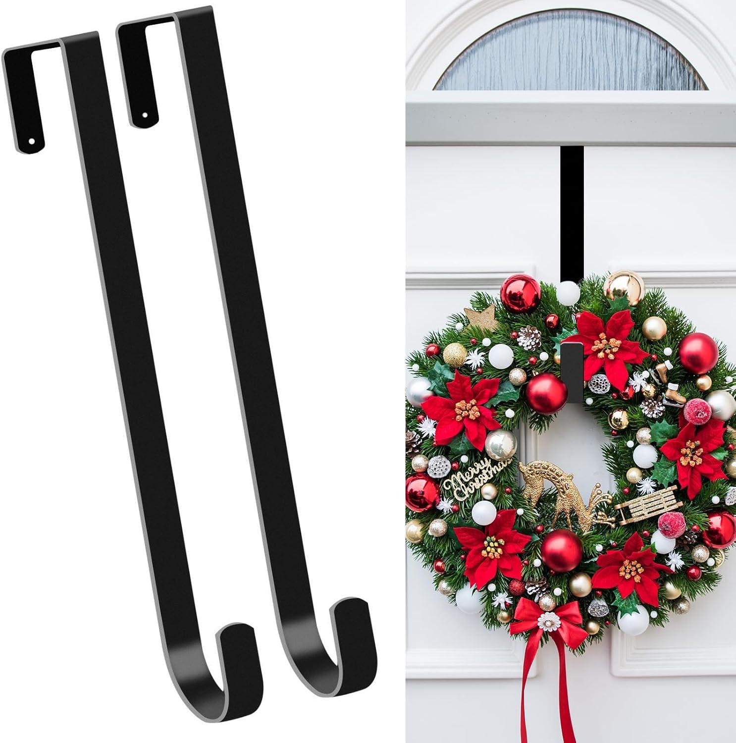 4 Pack 15 Inch Wreath Hangers for Front Door