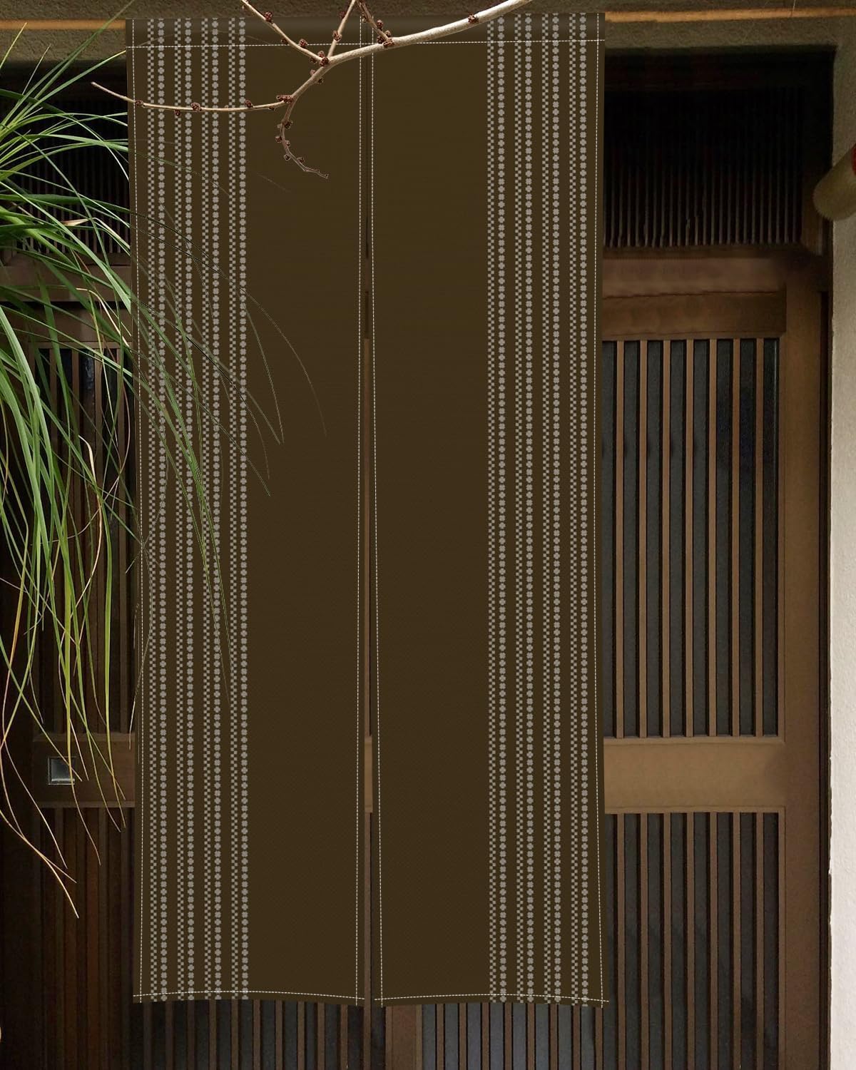 Japanese Noren Door Curtain Long Style 34x60 White