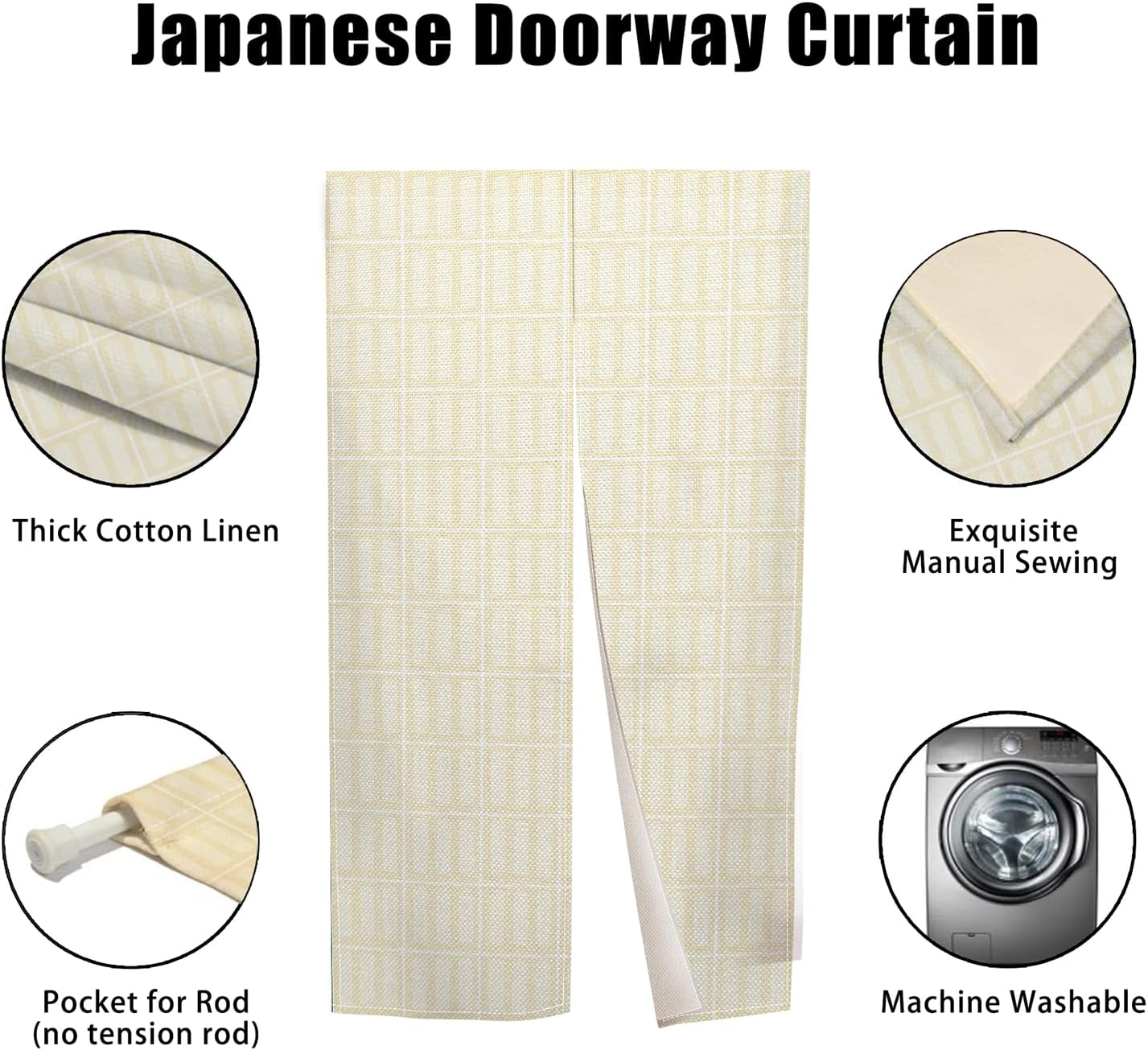 Japanese Noren Door Curtain 34x60 Inch Privacy Divider