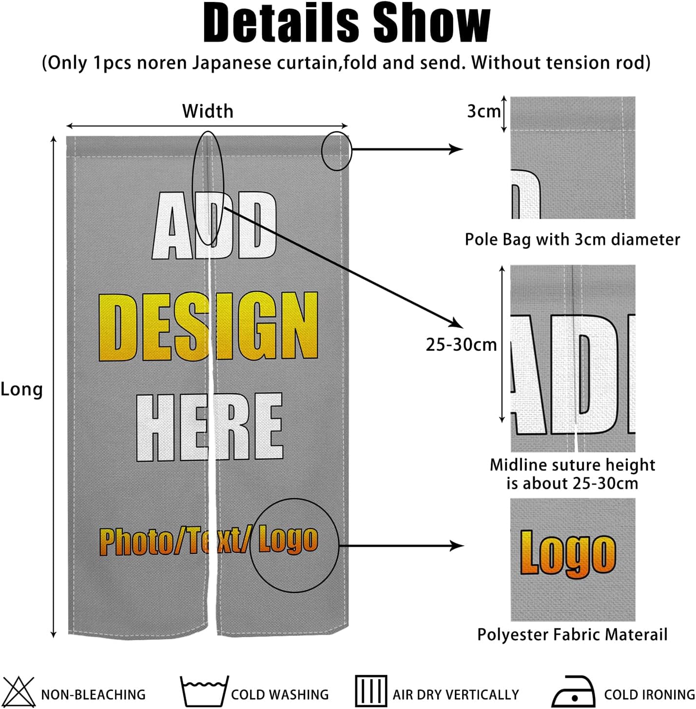 Customizable Noren Curtains with Your Own Design