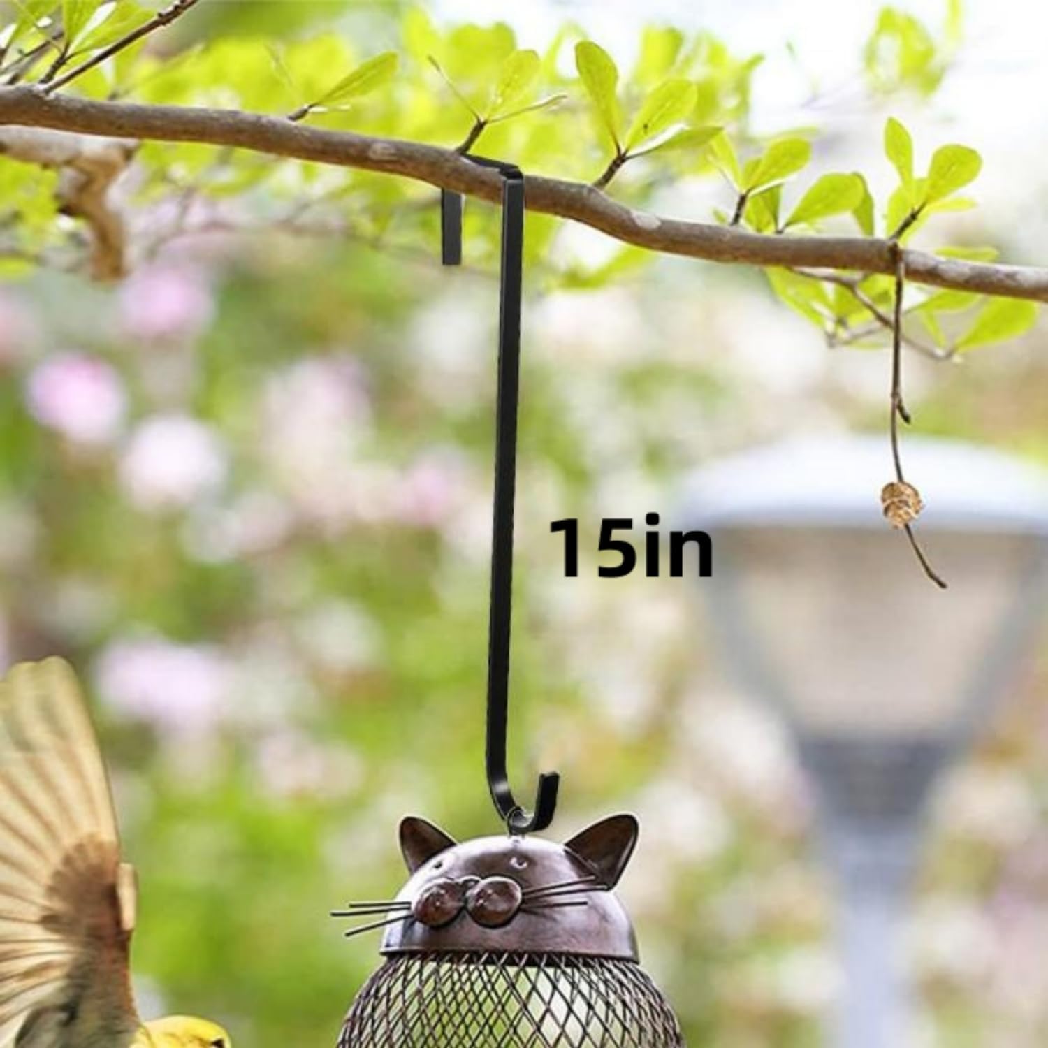 15 Inch Heavy Duty Metal Wreath Hanger Black 1Pcs
