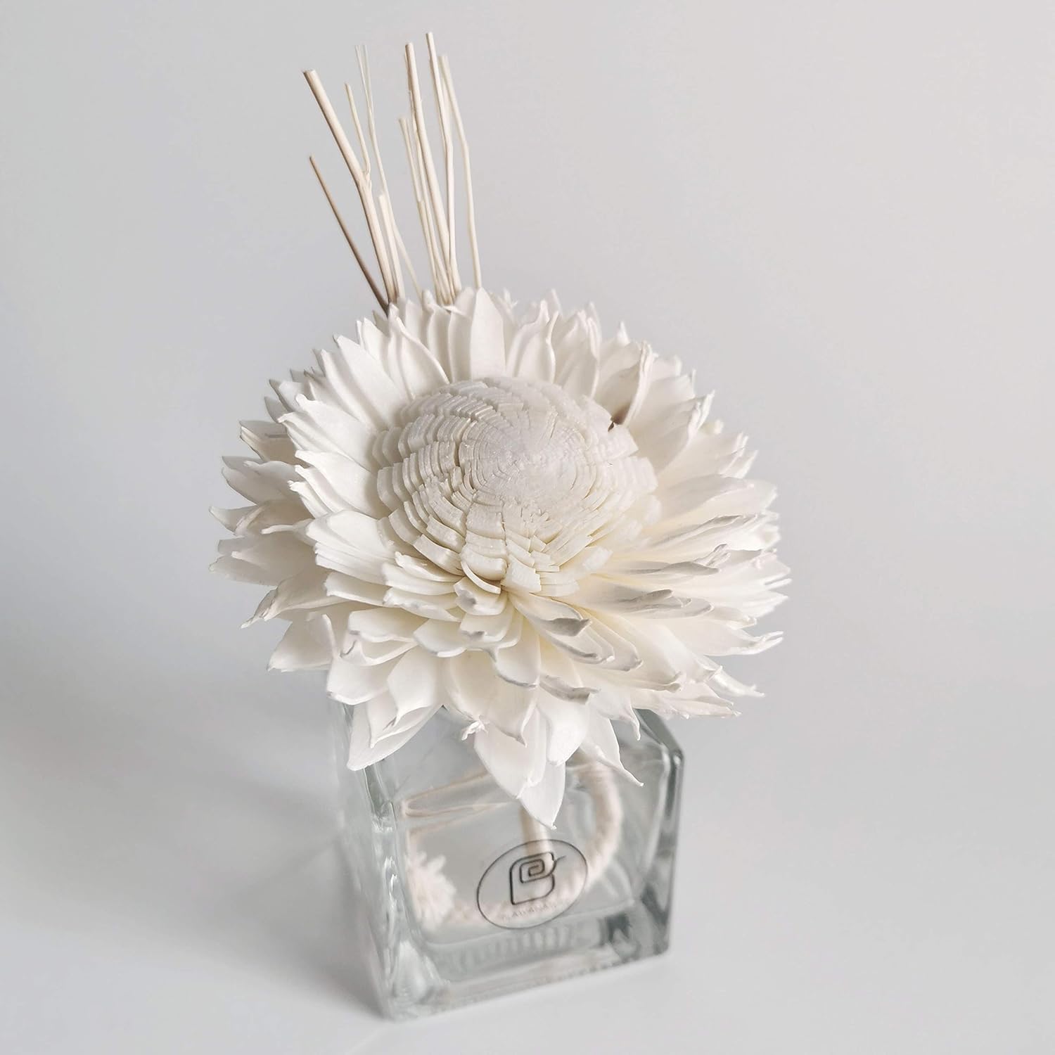 5 White Sunflower 3 Inch Reed Diffuser for Home Fragrance