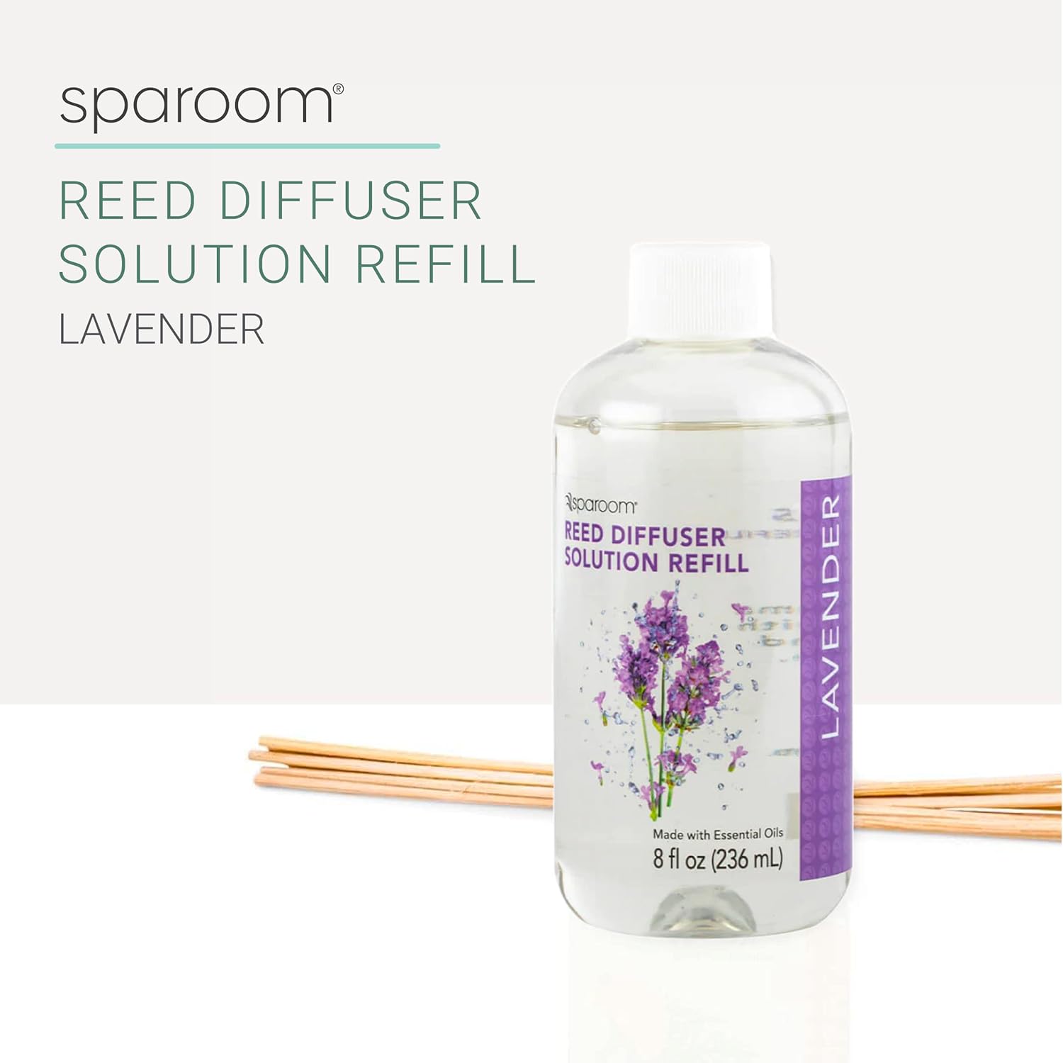 SpaRoom Reed Diffuser Oil Refill Lavender Scent 8oz