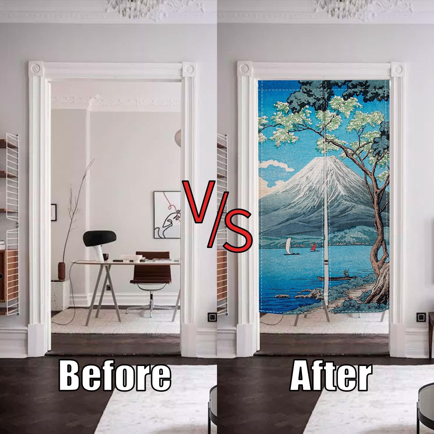 Mount Fuji Japanese Door Curtain Noren 335x709