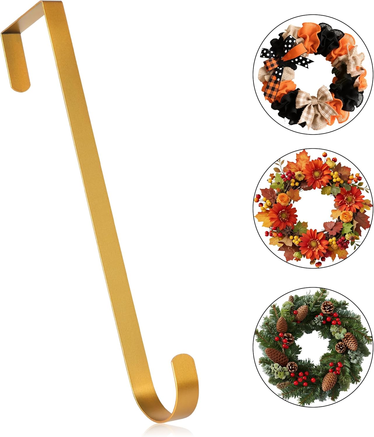 Sturdy Metal Wreath Hangers for Front Door