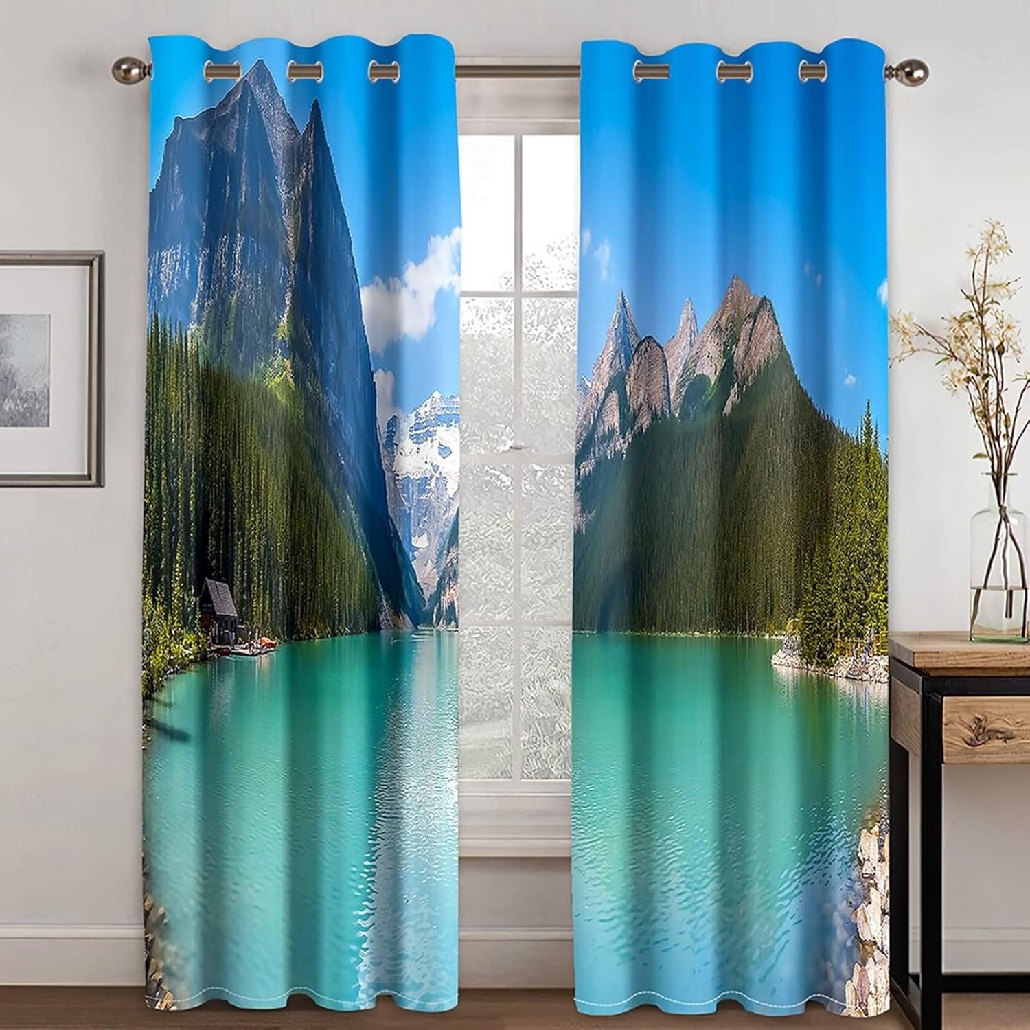 Homxi Blackout Window Curtains 2 Panels 84x90 Inches