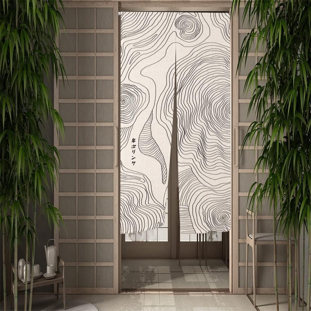 Leowefowa Doorway Curtain Abstract Paisley Panel