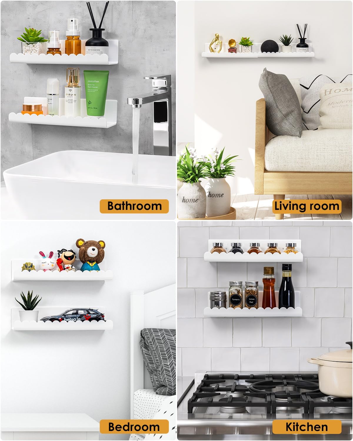 Forzacx Floating Shelves Wall 2 Pack Durable Design