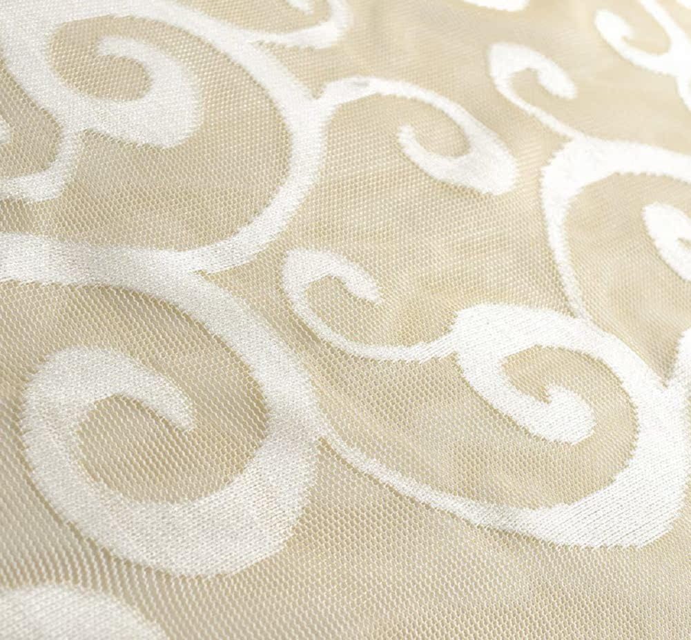 Modern Minimalist White Semi Sheer Curtain Panel