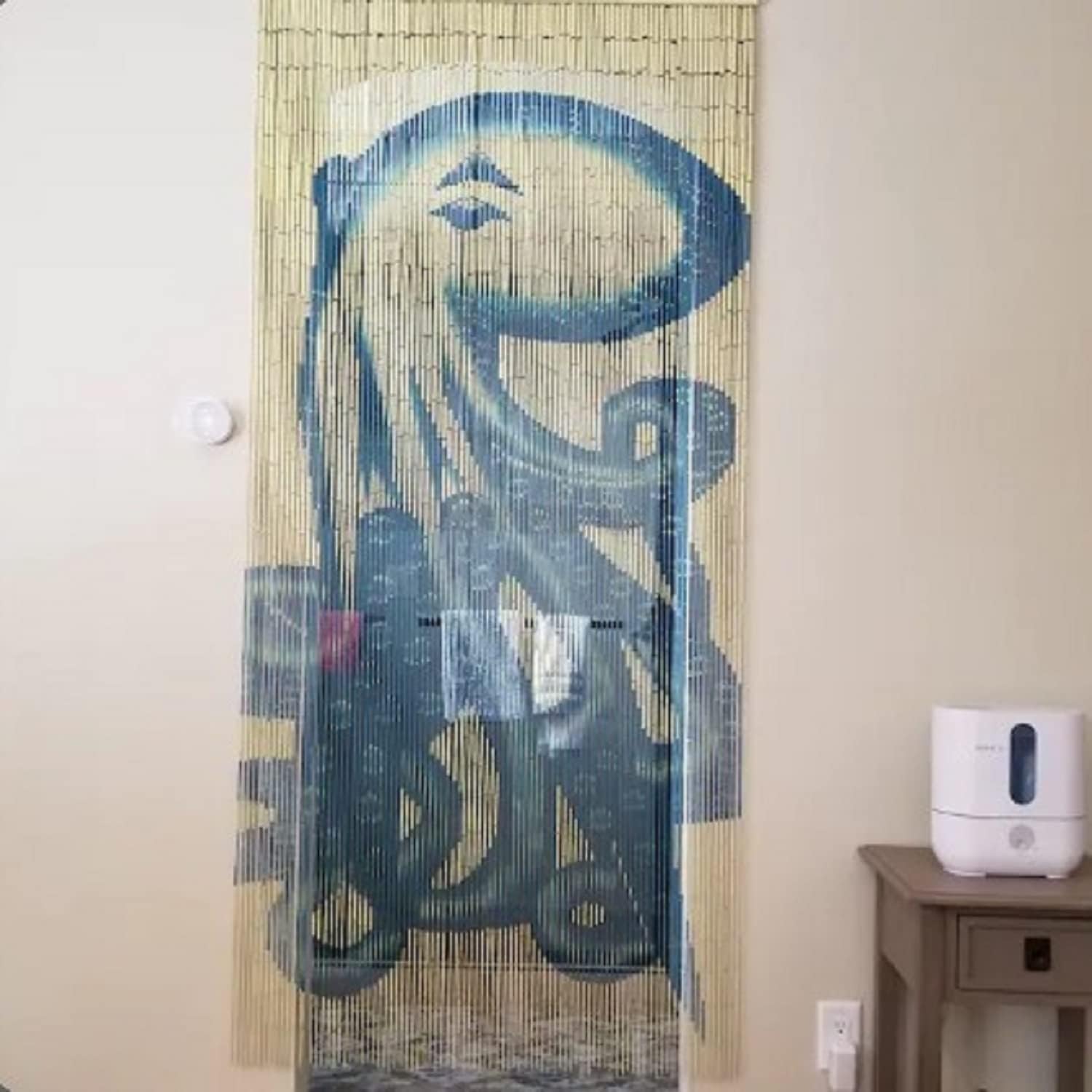 TACHILC Octopus Bamboo Bead Door Curtain