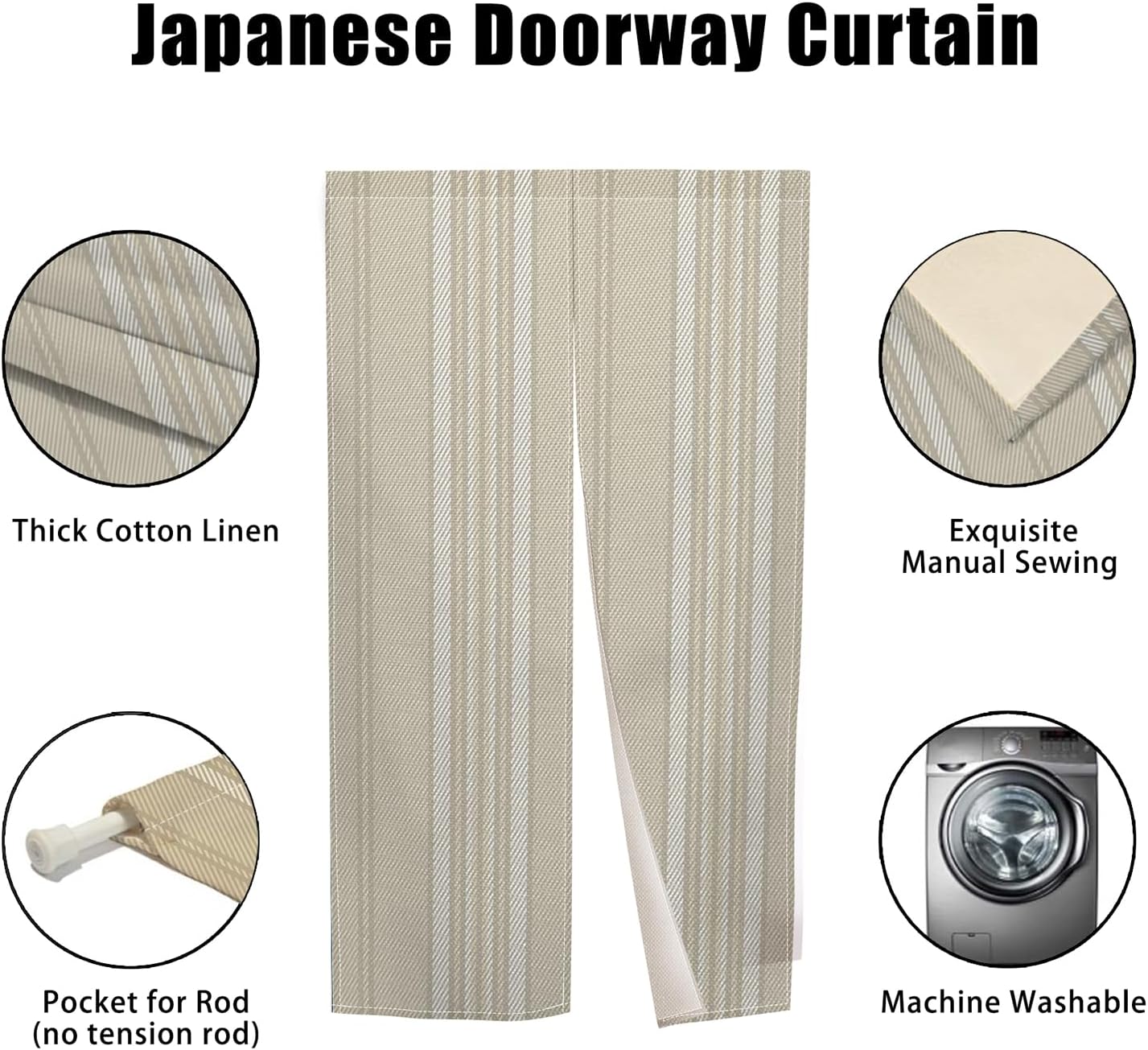 Boho Style Door Tapestry Japanese Noren Curtain 34x60