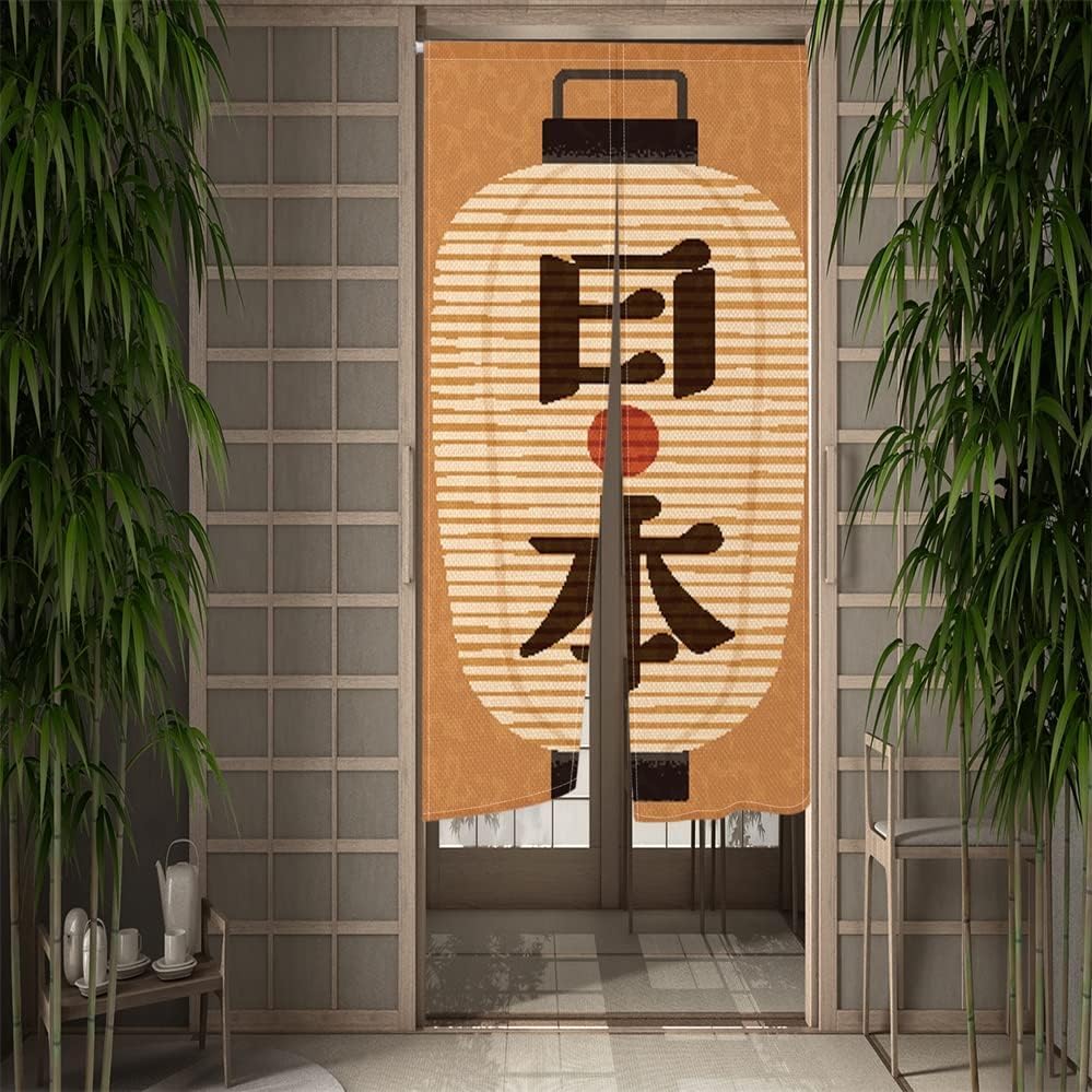 Leowefowa Traditional Japanese Noren Door Curtain Panel