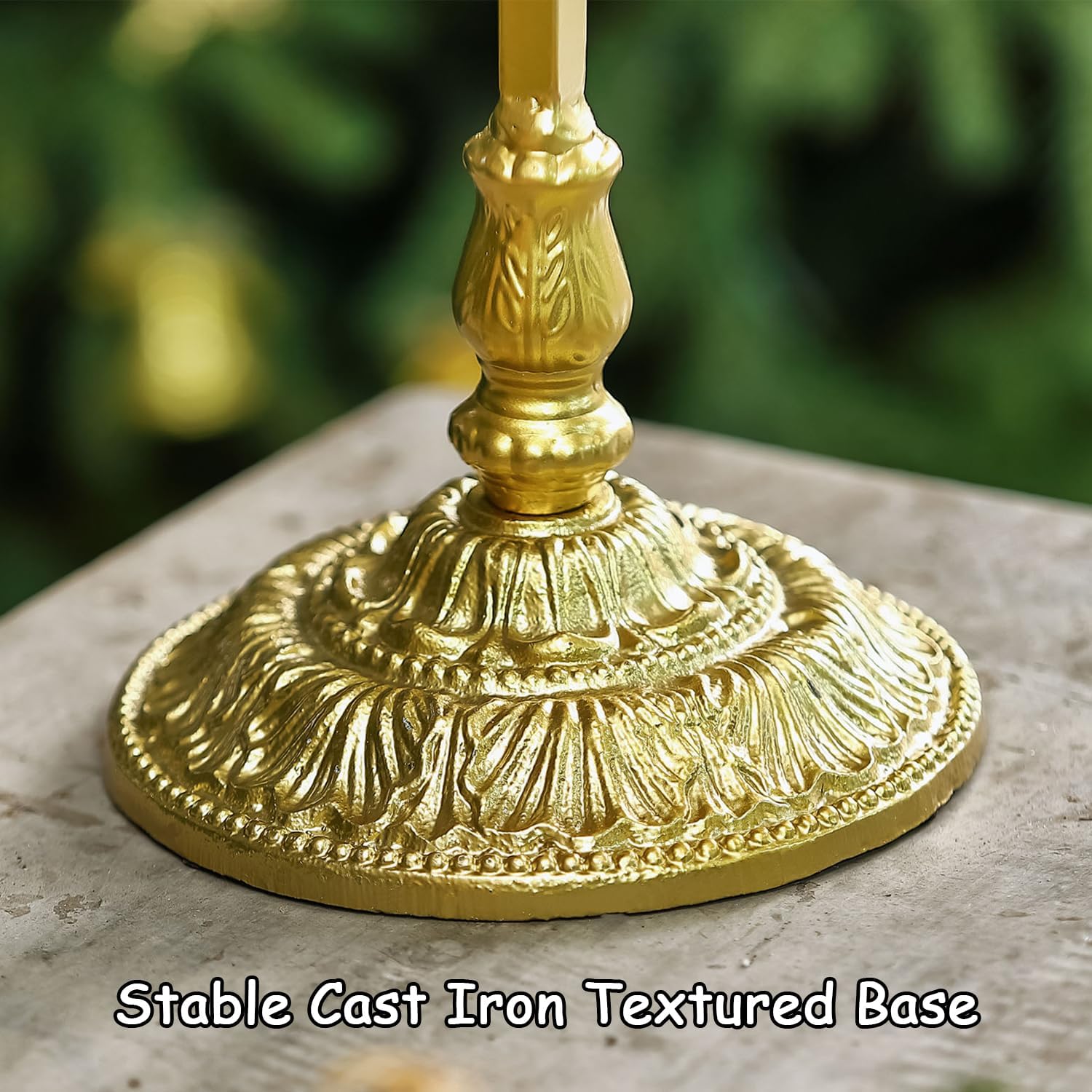 Adjustable Metal Wreath Stand with Wrought Iron Base