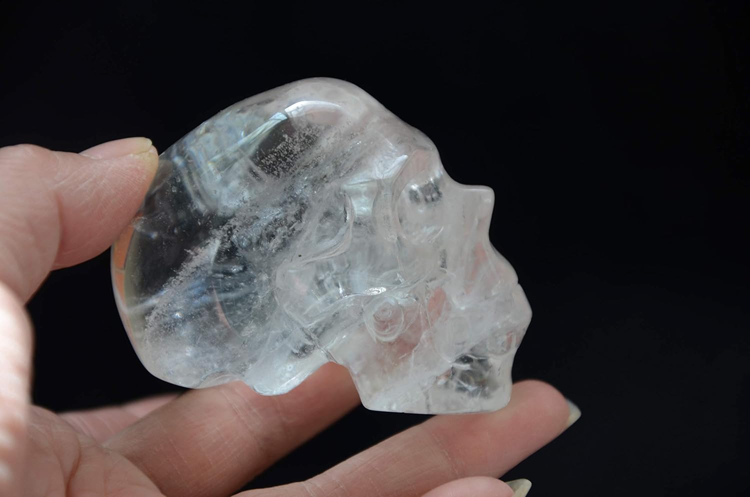 Real Tibetan Himalayan Crystal Quartz Skull Skeleton 255 Inch Reiki Stone