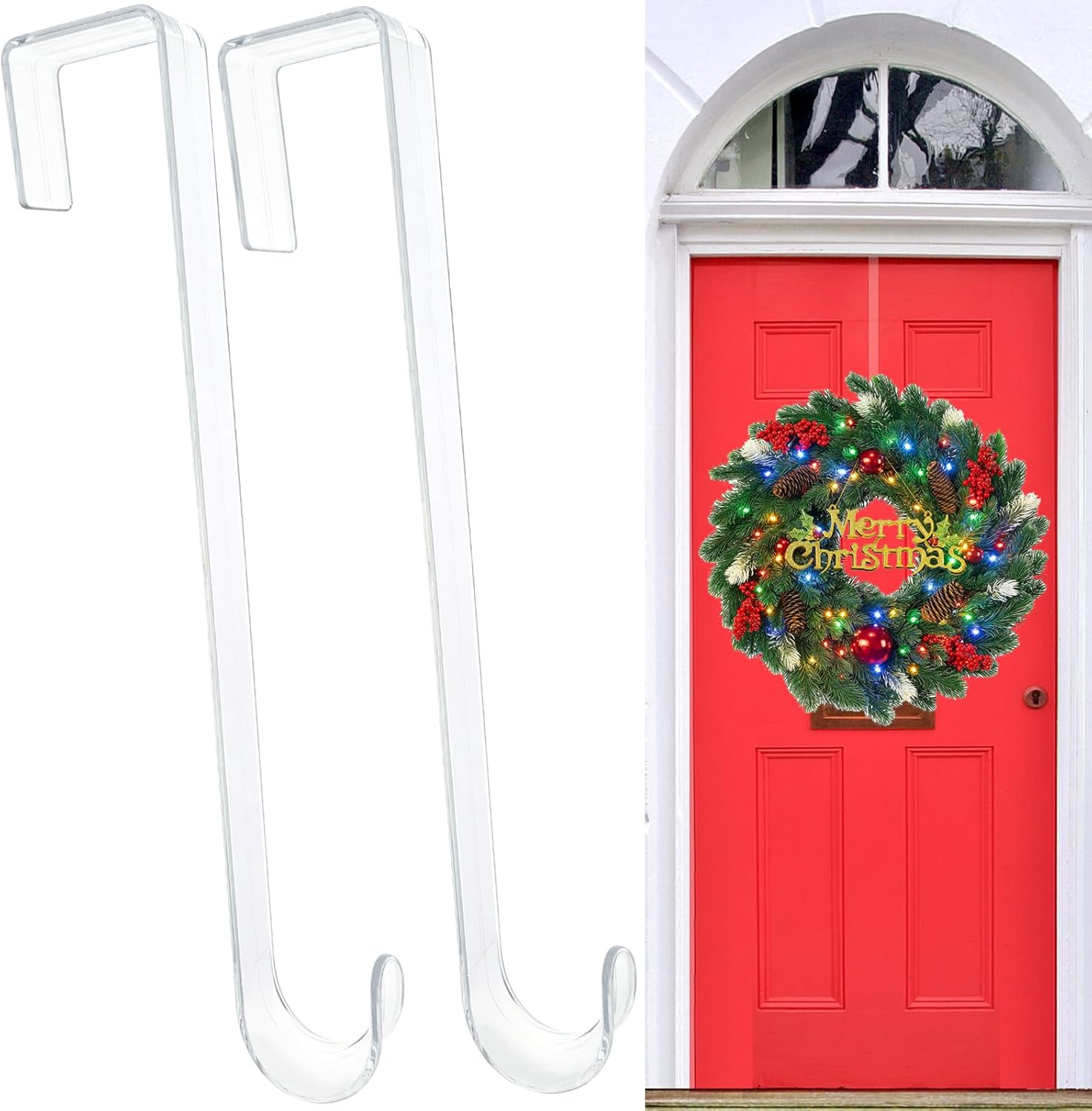 15 Inch Wreath Hangers 2 Pack for Front Door