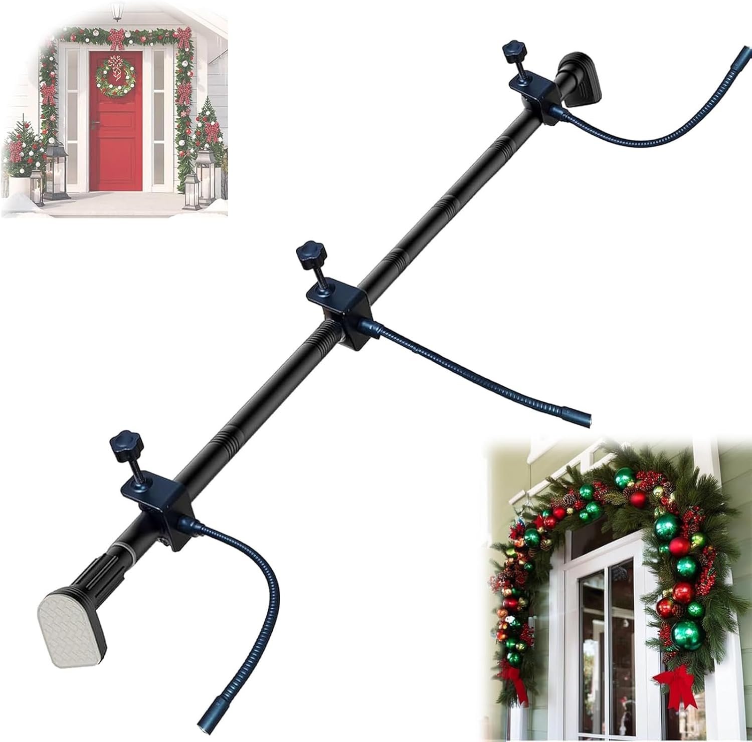 EGH Adjustable Door Garland Hanger No Screws