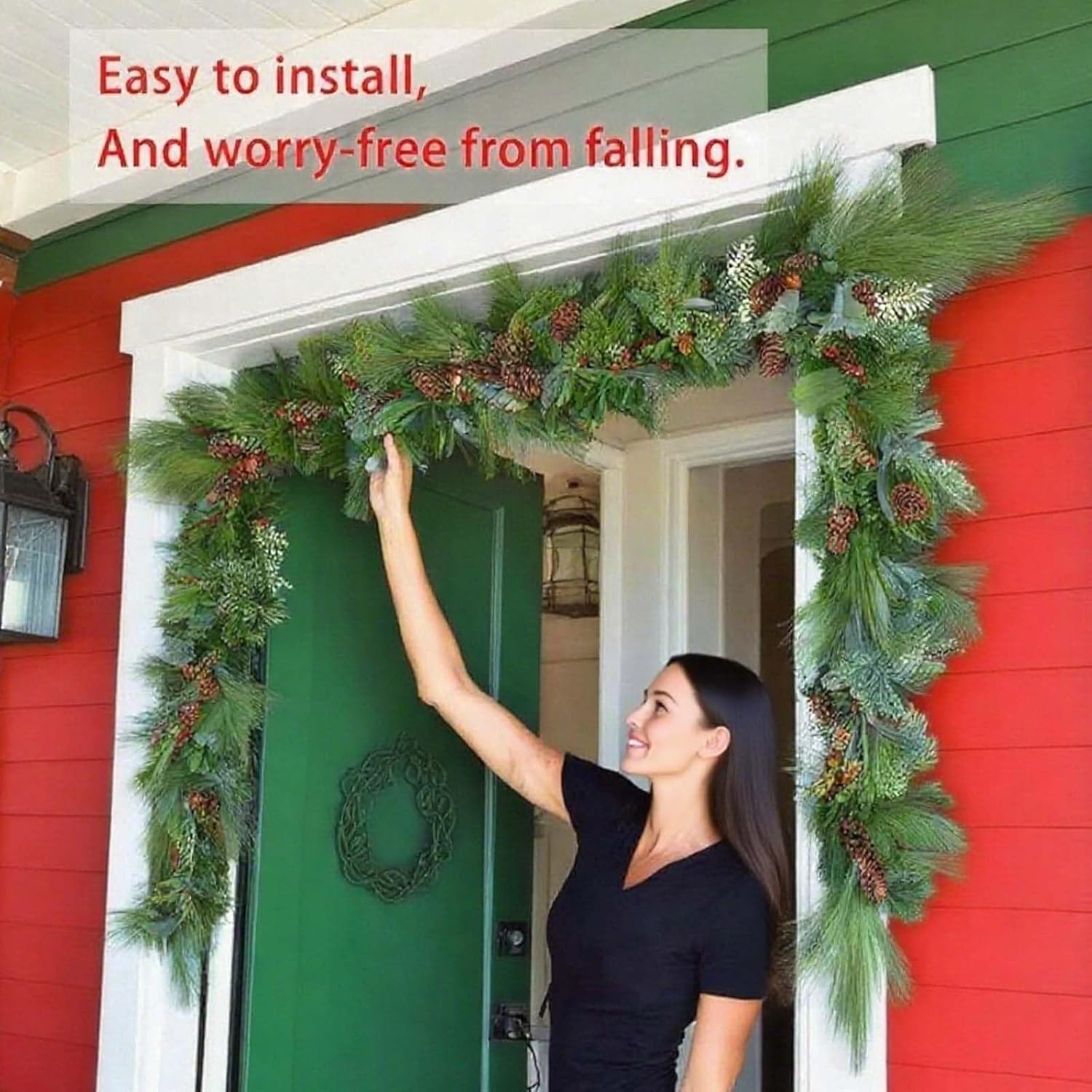 Adjustable Garland Hanger for Front Door Frame - 32 to 80 Fit