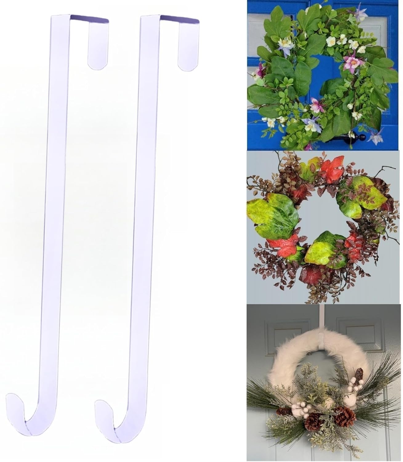 15 Inch Heavy Duty Metal Wreath Hanger Black 1Pcs