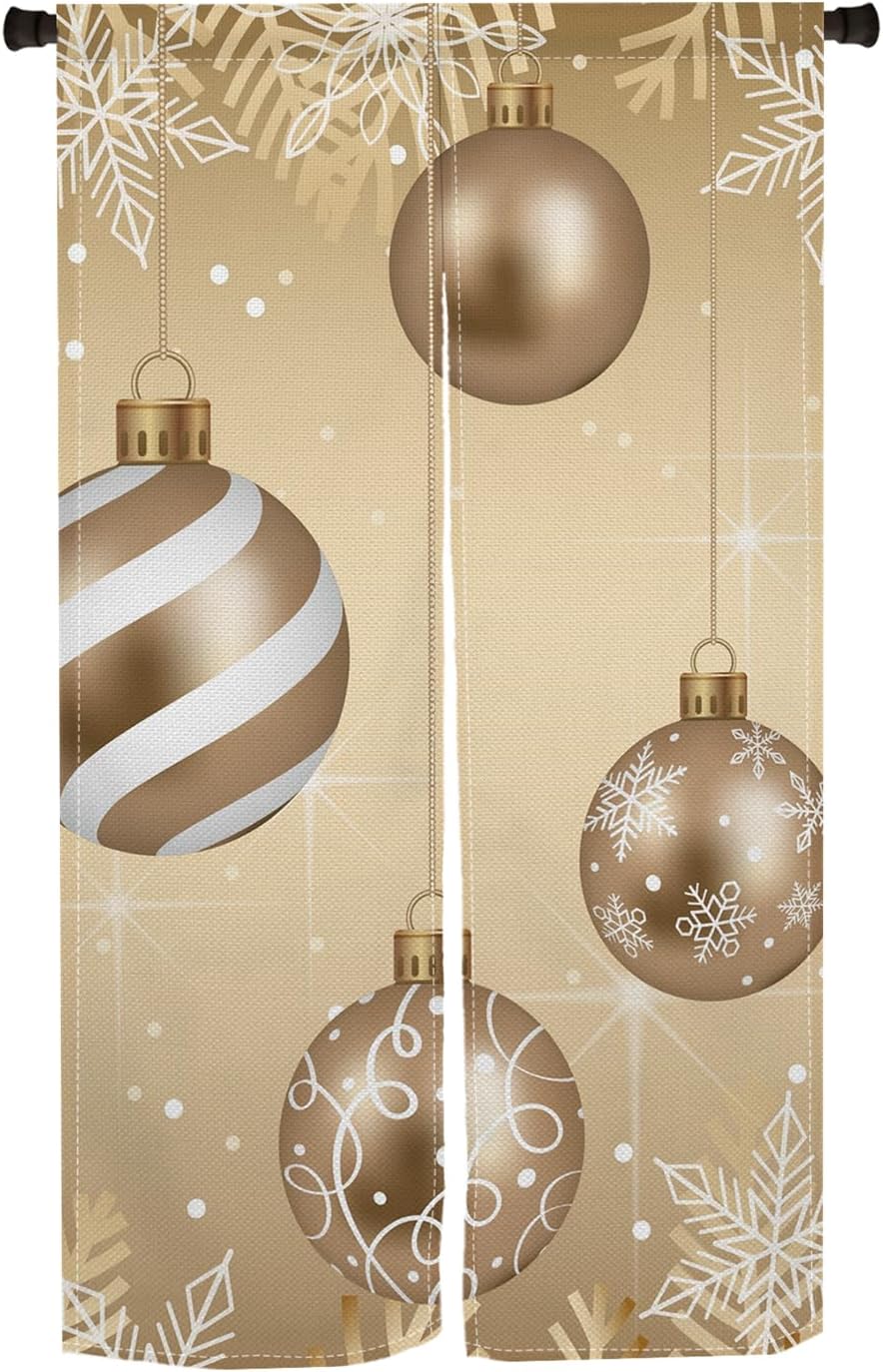 ChloropLastid Christmas Ball Gold Noren Curtain