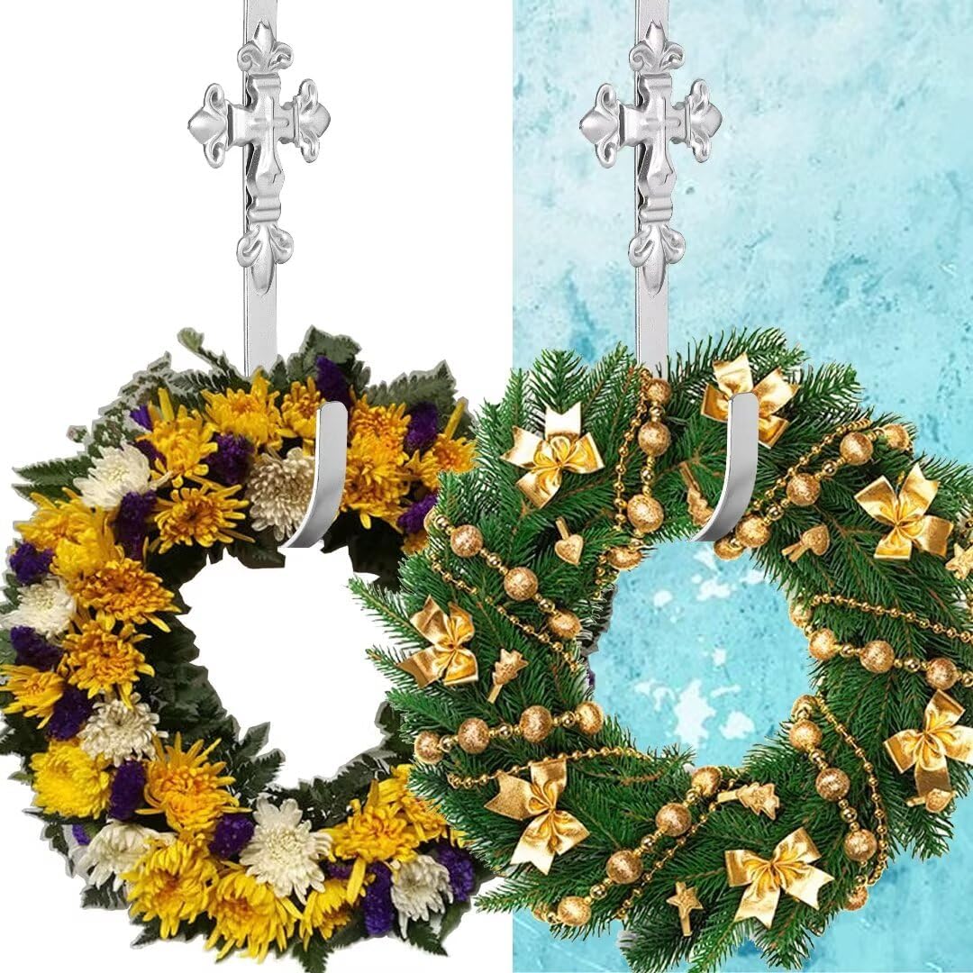 Adjustable Christmas Headstone Wreath Hanger - 2 Pack