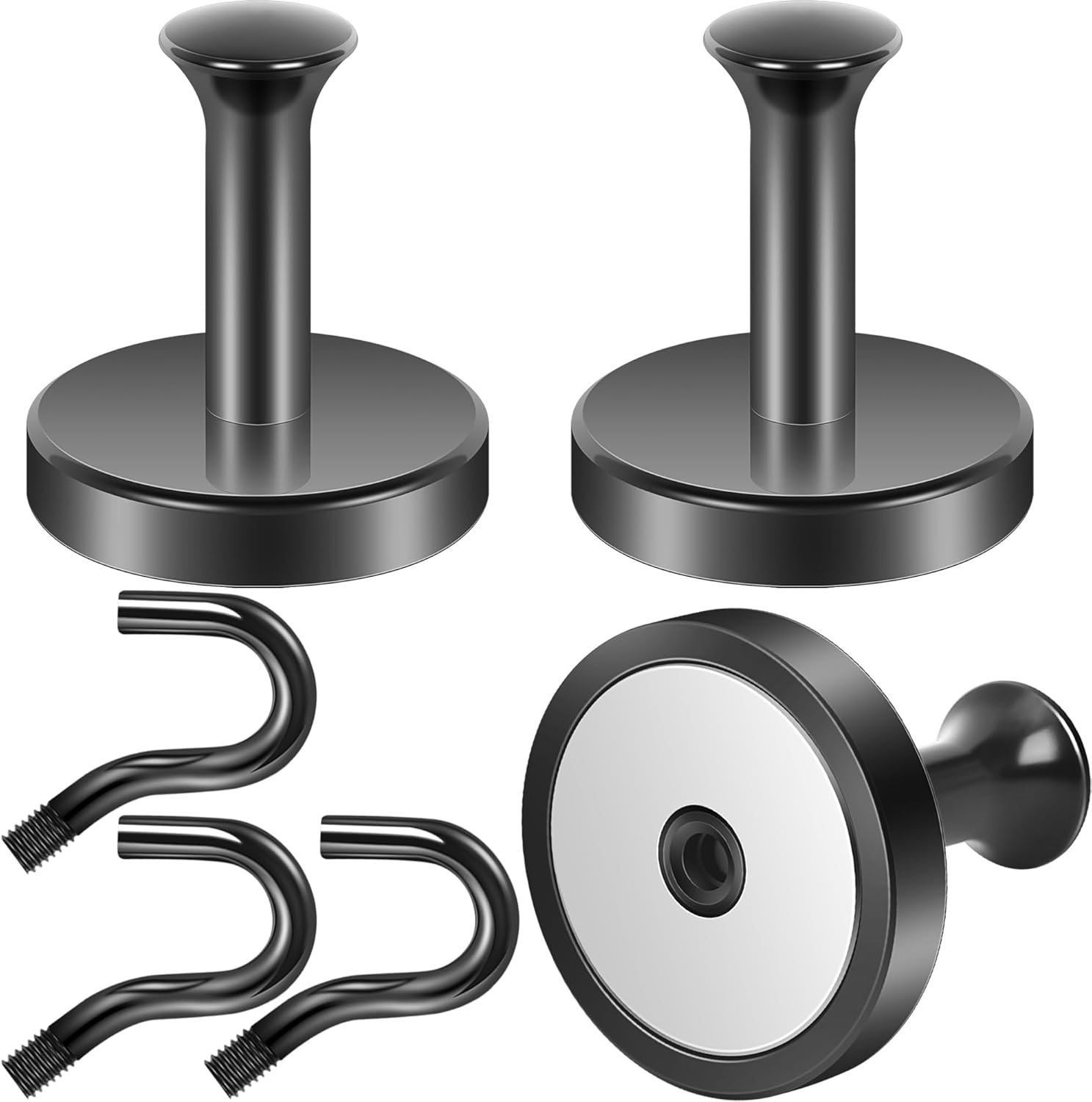 Neosmuk Magnetic Wreath Hanger Pack of 3 Black
