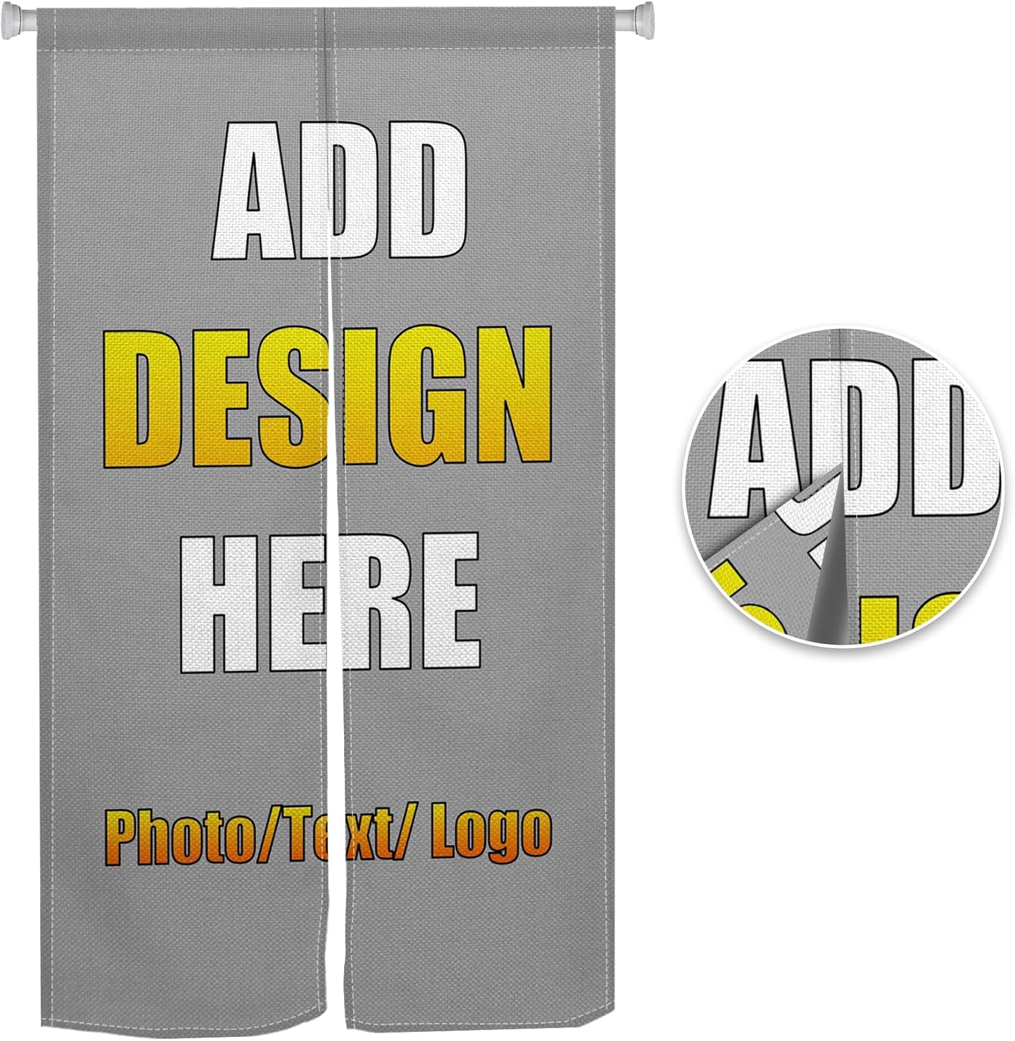Customizable Double Sided Japanese Noren Curtain Panel
