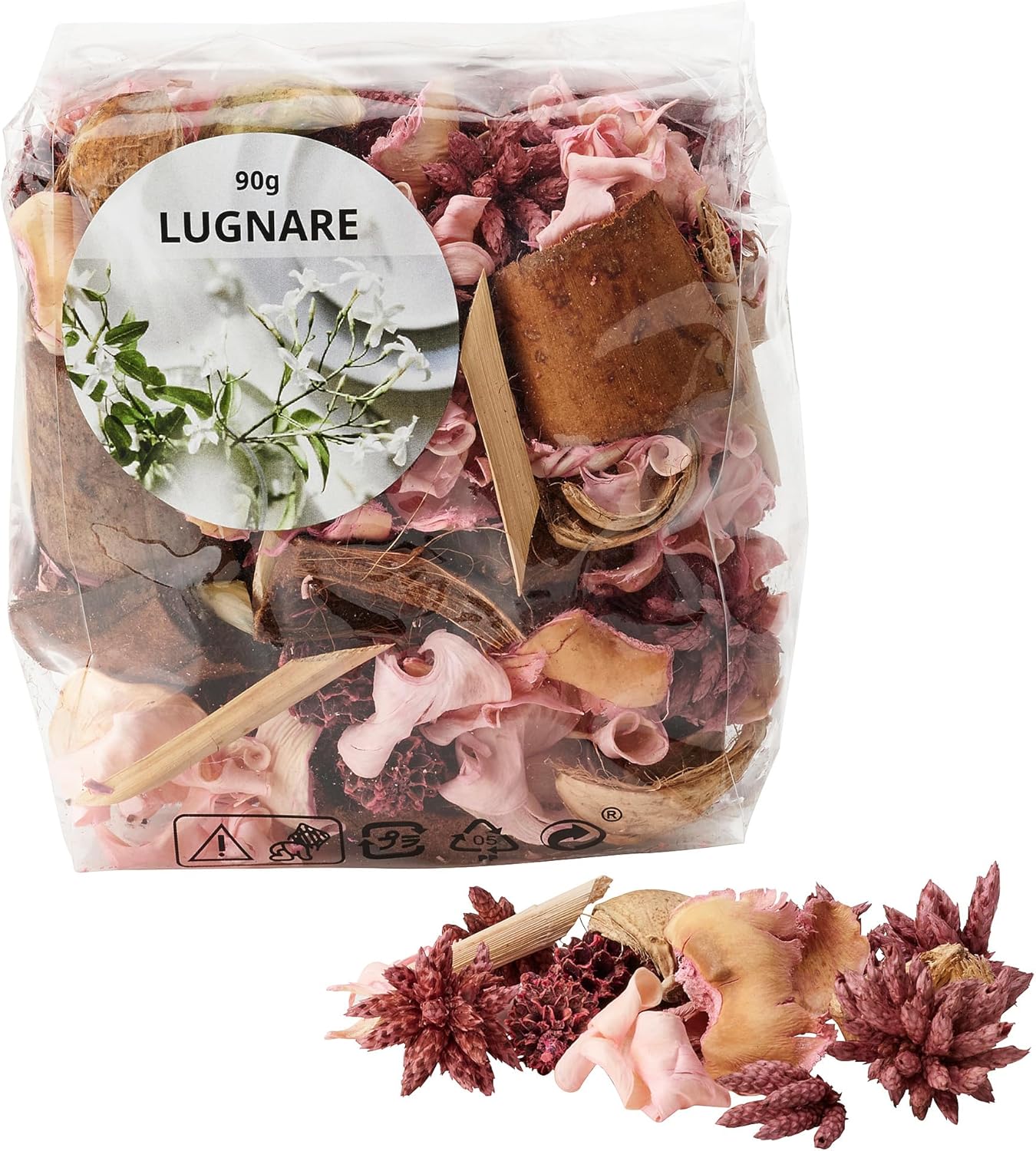 Lugnare Scented Potpourri 90g Jasmine Pink