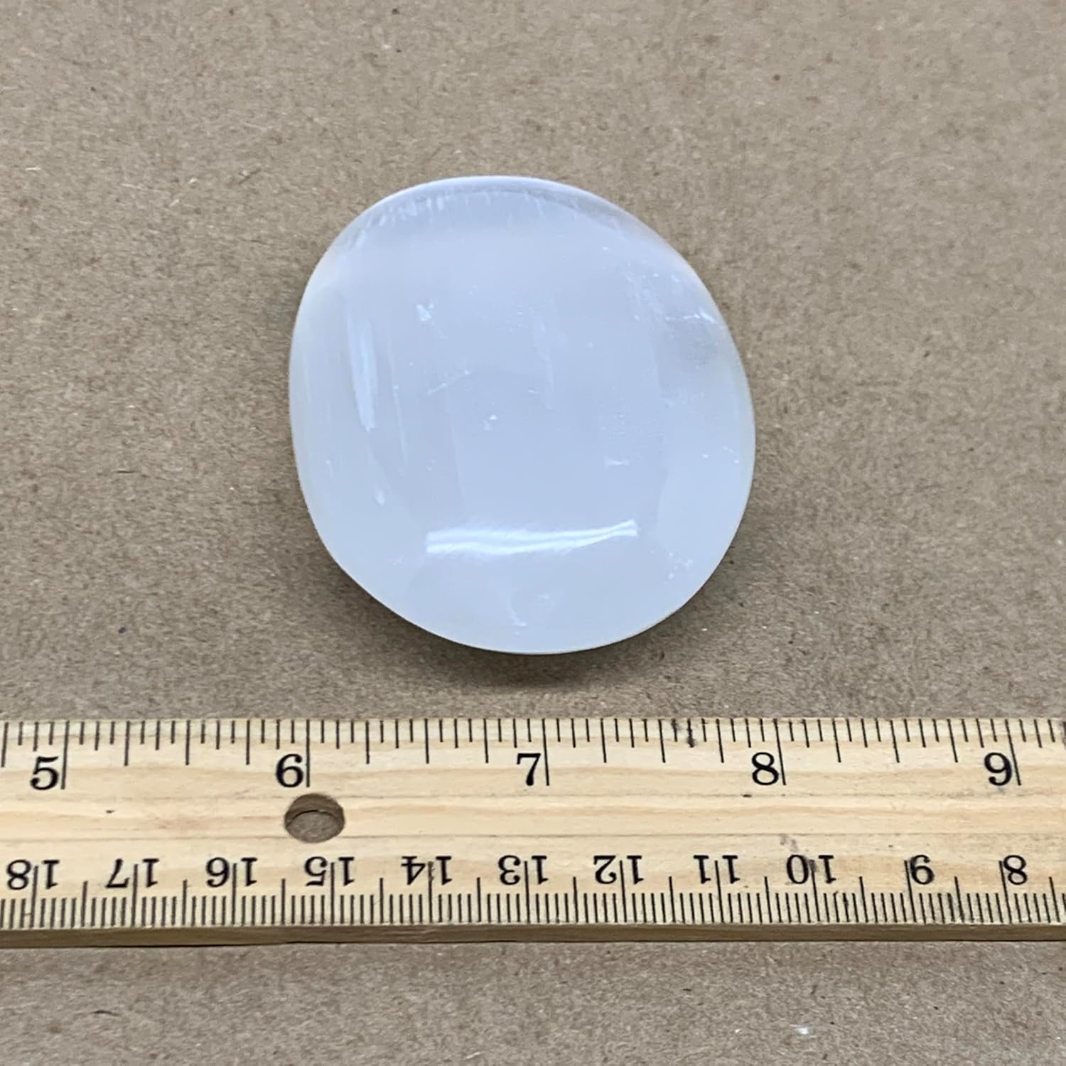 WatanGems 110g Natural Selenite Palm-Stone Crystal Pillow Shape Collectible