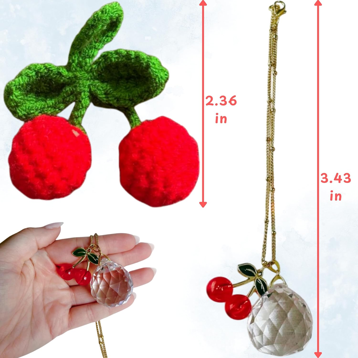 Cute Cherry Rear View Mirror Accessories