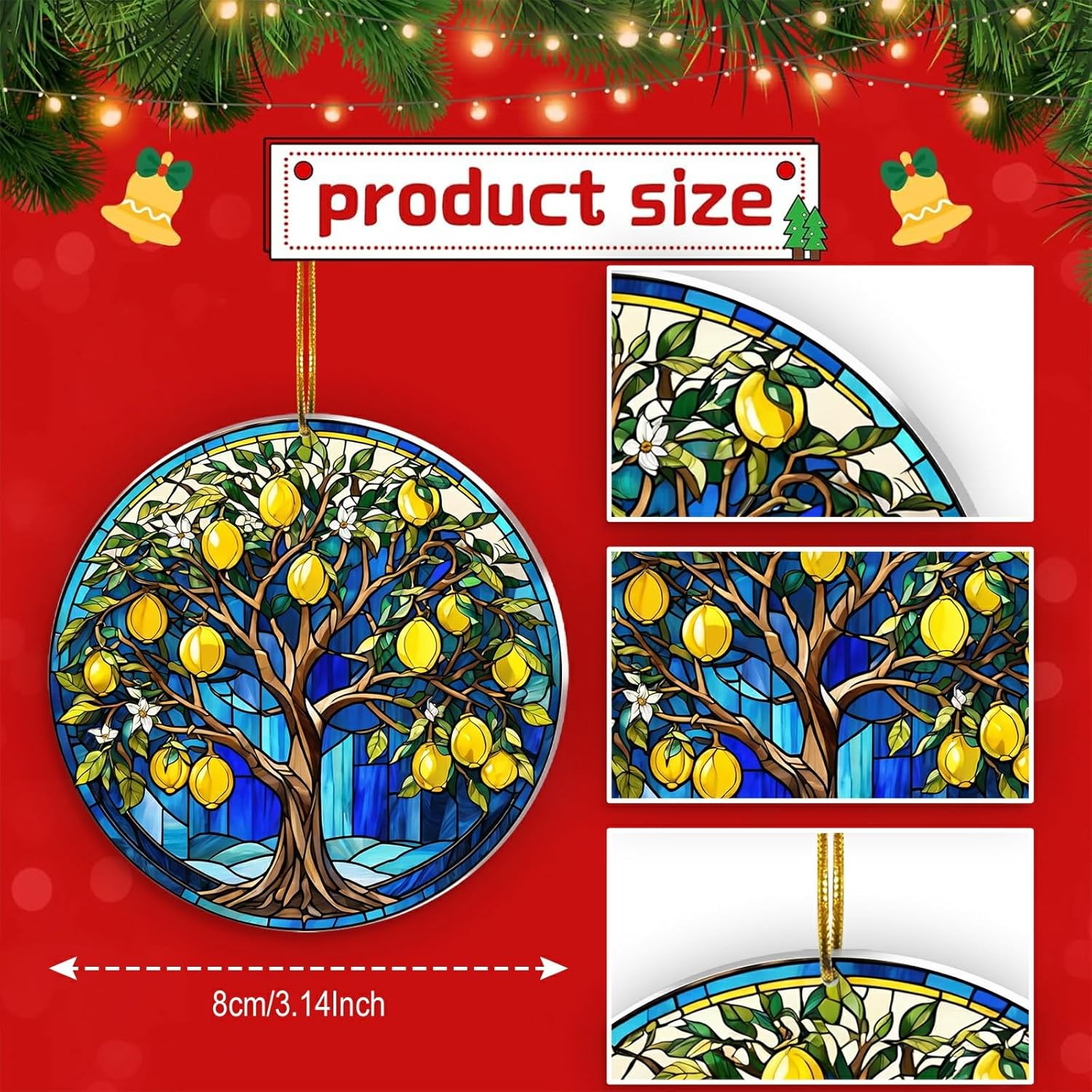 Huhutok Lemon Tree Hanging Ornaments 2024