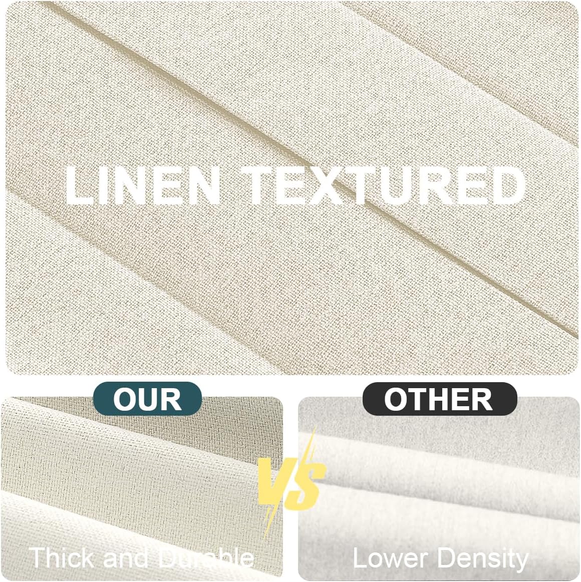 Turquoize Ivory White Blackout Accordion Door Curtain