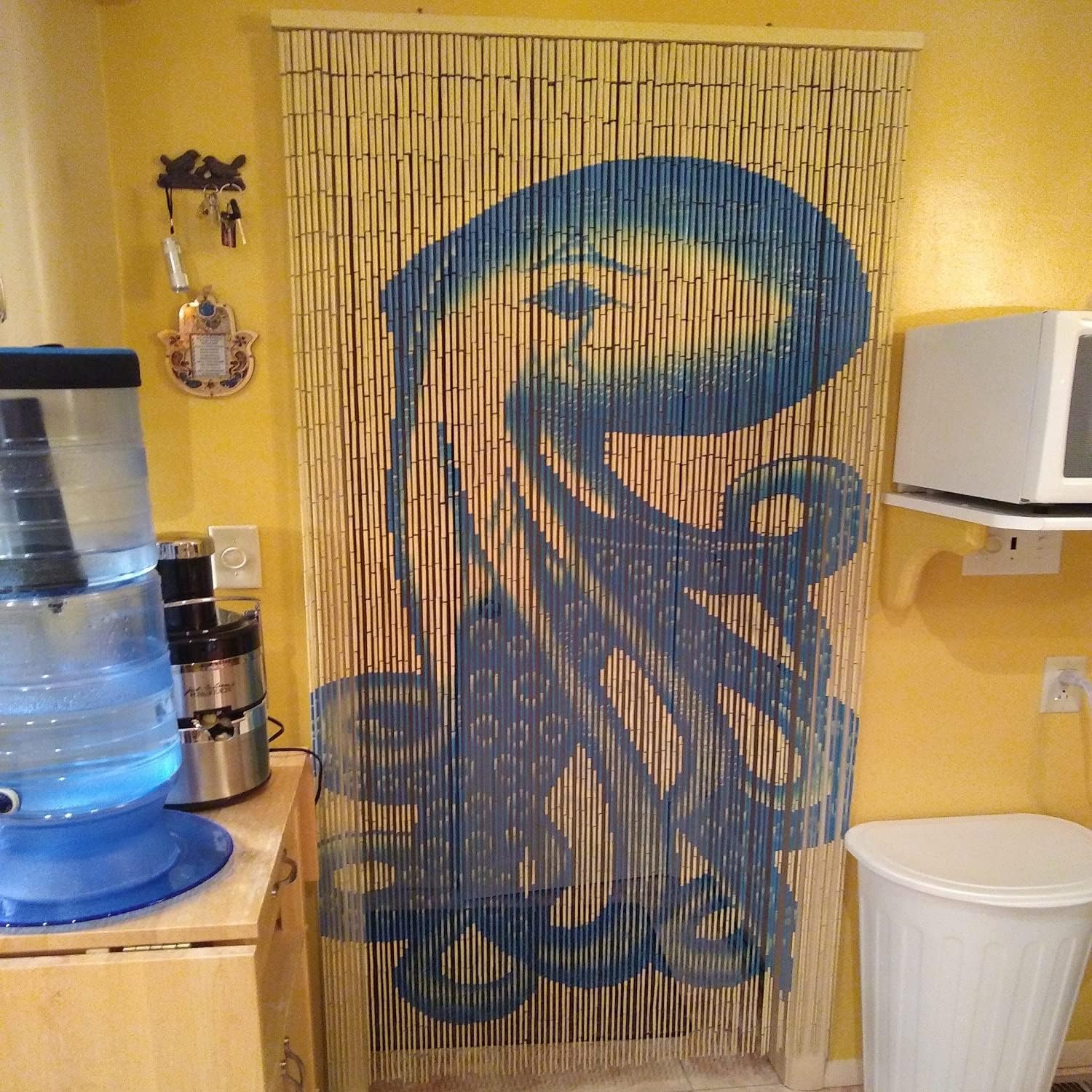 TACHILC Octopus Bamboo Bead Door Curtain