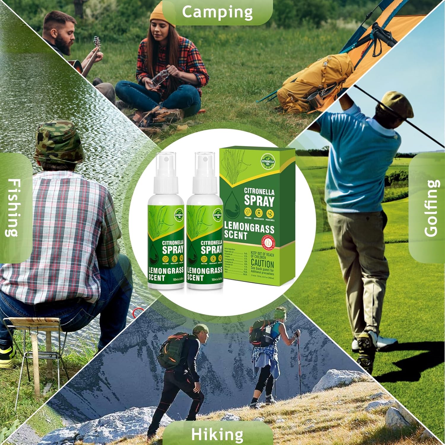 DERDUFT Citronella Spray 200ml DEET-Free Natural Scent
