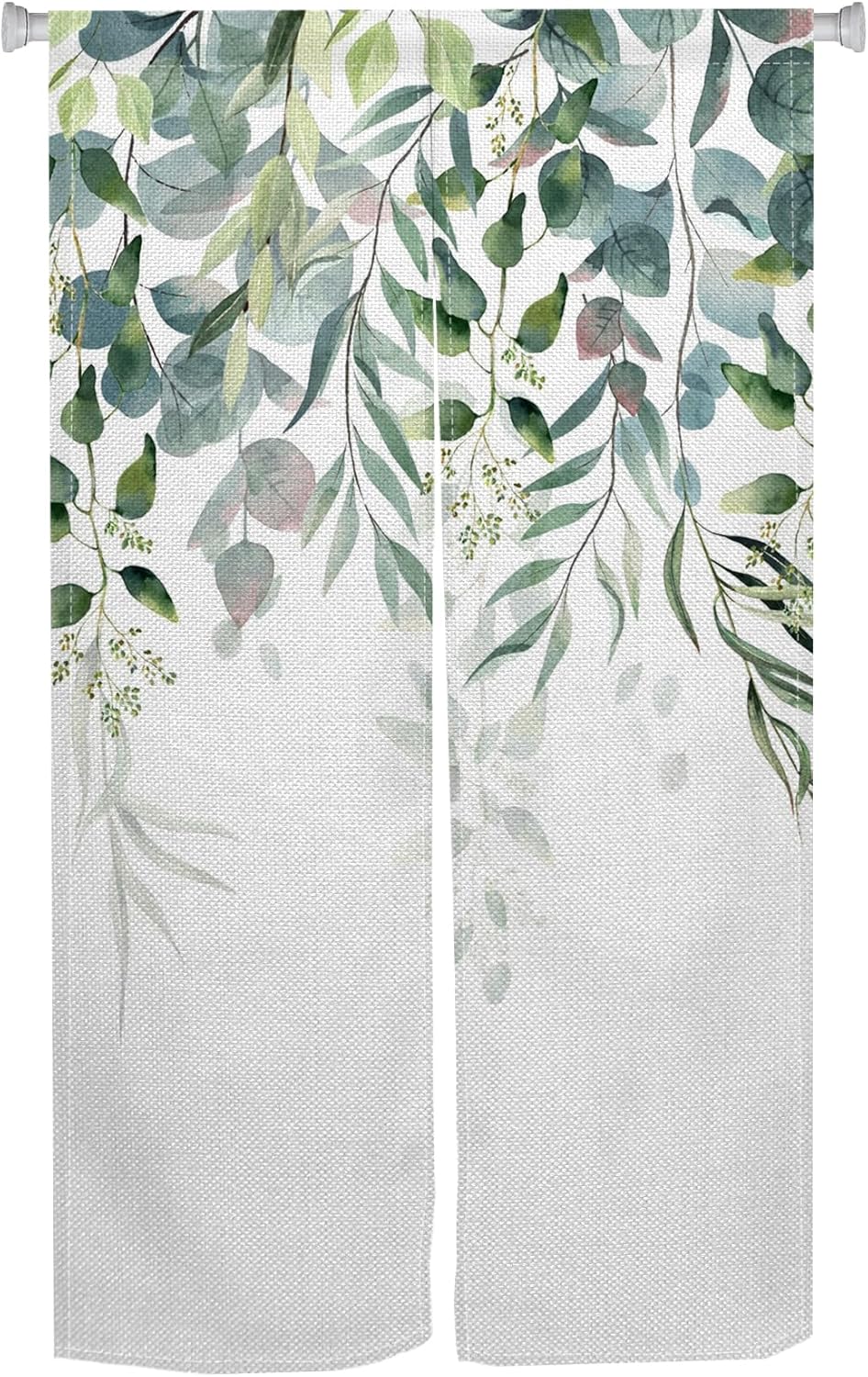 Japanese Noren Door Curtain Green Plants Print 335x709