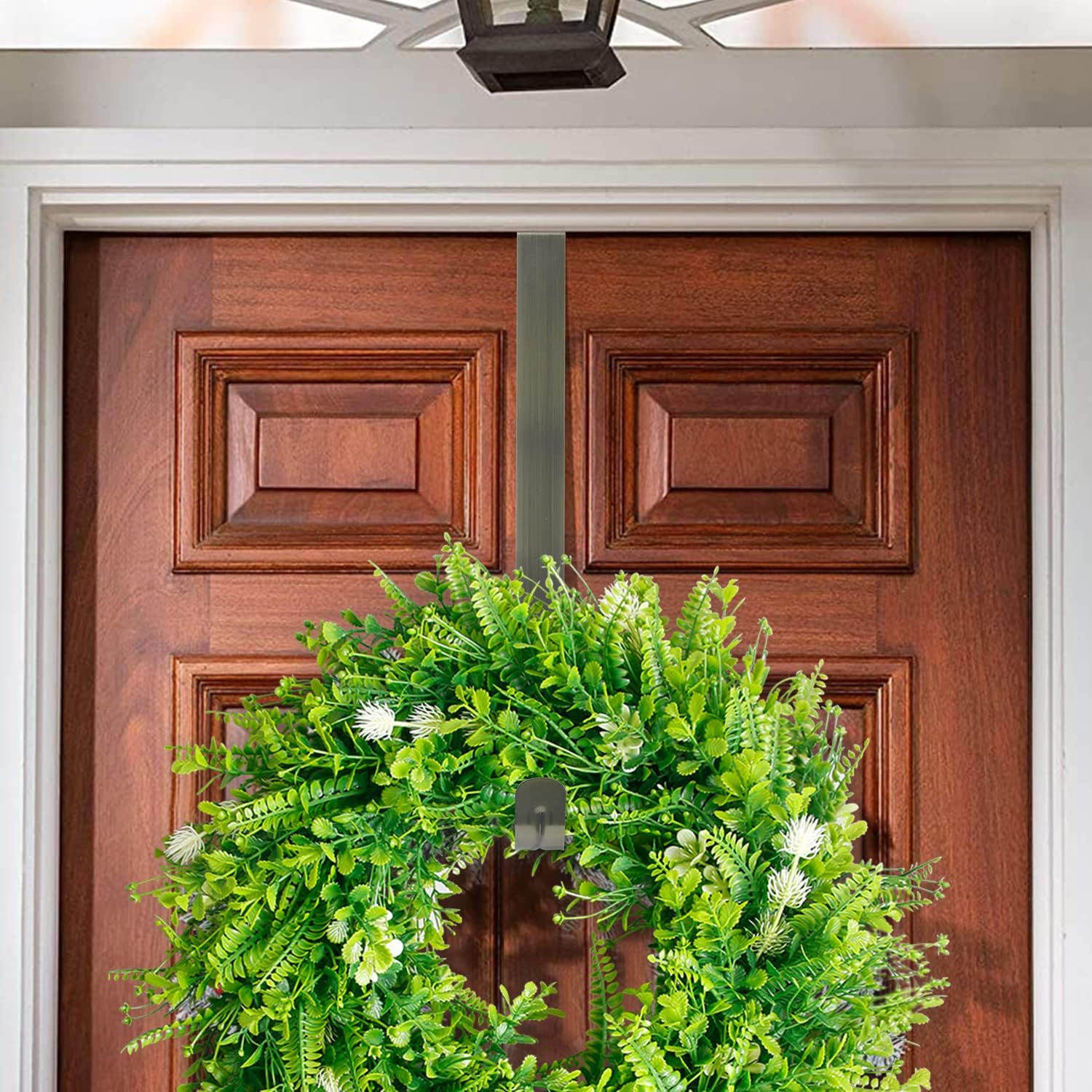 GameXcel 2 Pcs Brass Wreath Hangers for Front Door