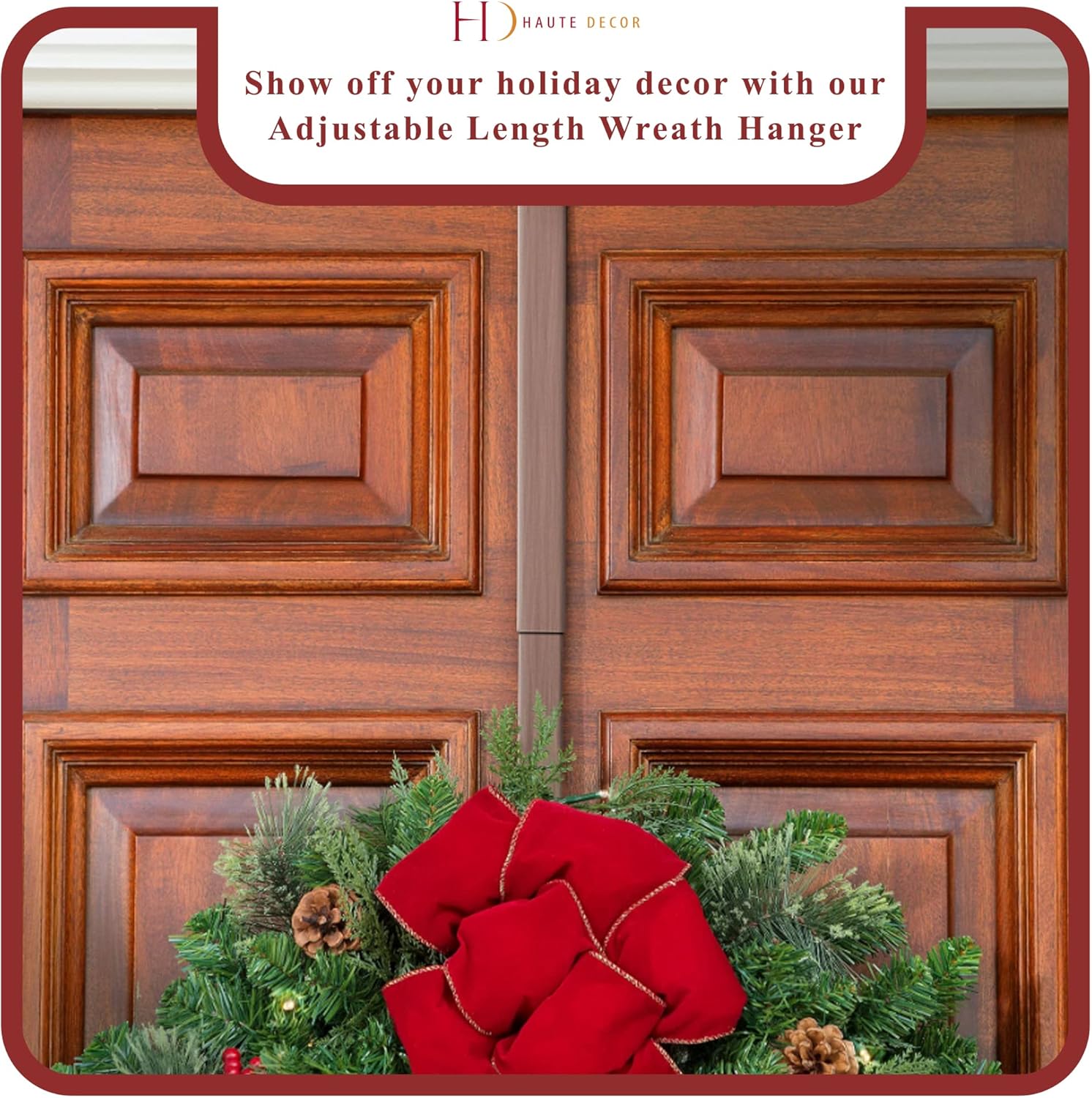 Haute Decor Adjustable Wreath Hanger 2 Pack Bronze