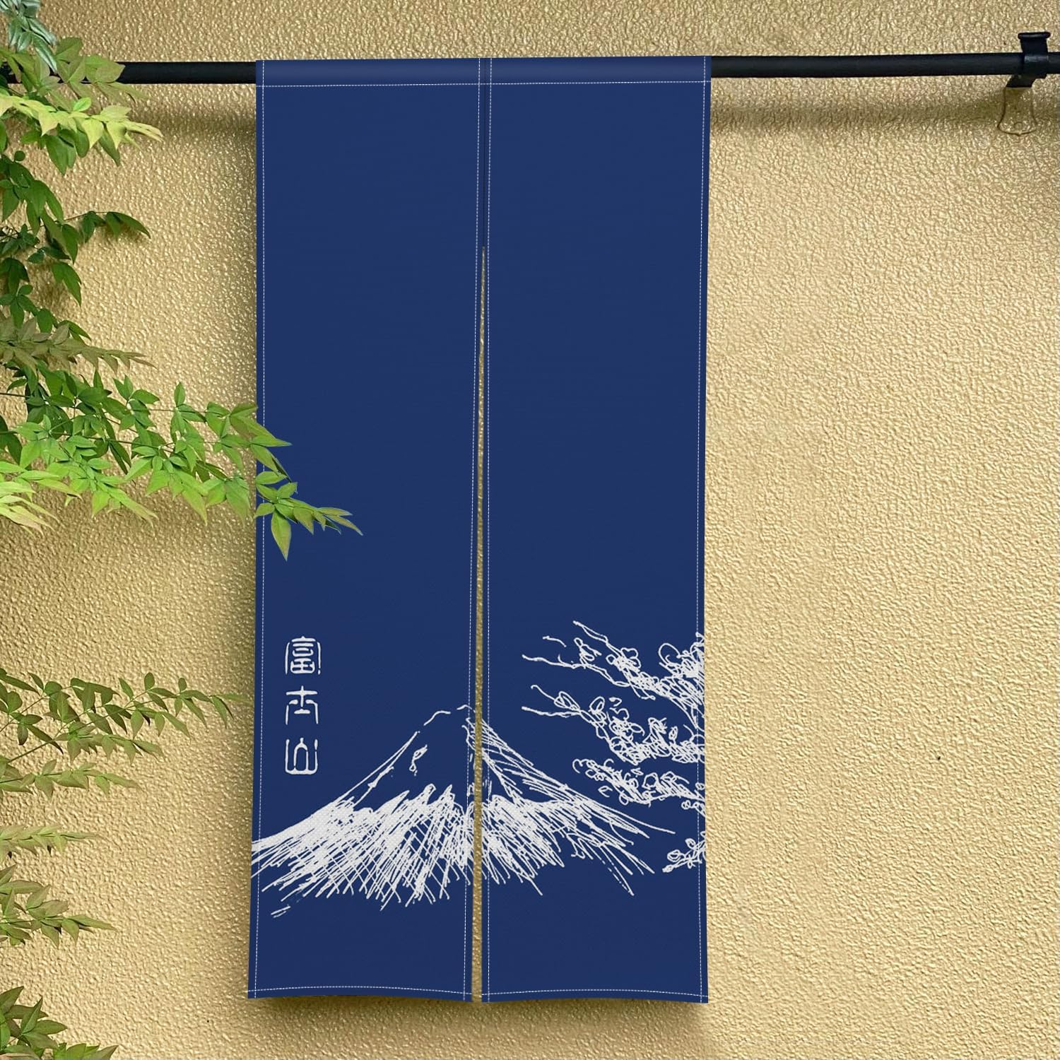 Japanese Style Noren Door Curtain with Mount Fuji Print