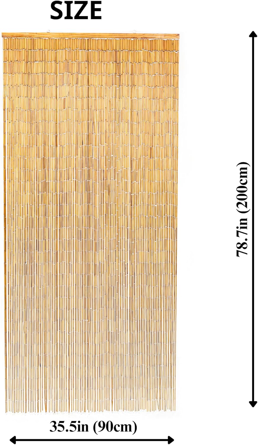 Handmade Bamboo Curtain 36x79 Inch Door Divider