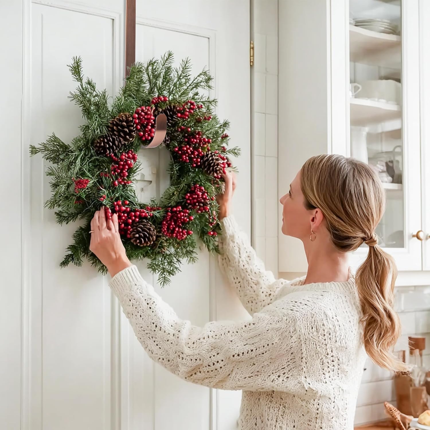 MCFULL 12 Inch Wreath Hangers for Front Door
